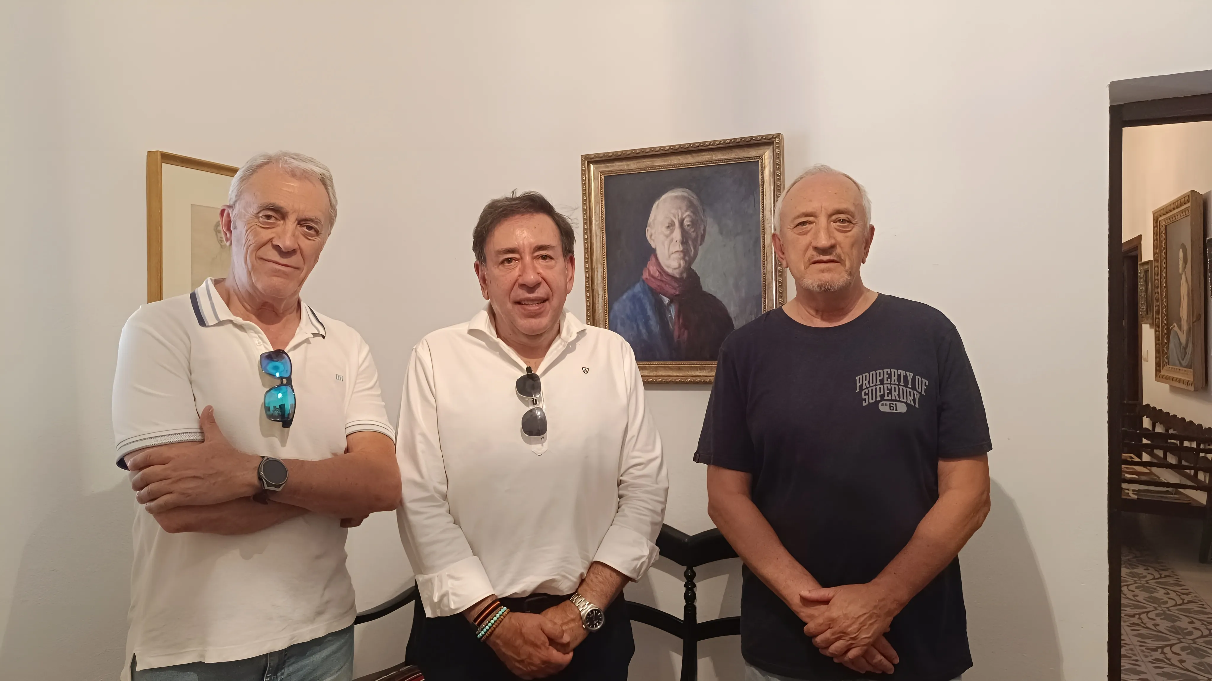  D. Alfonso y D. Pedro Bueno Montes, sobrinos del artista, visitaron la casa-museo de la localidad. Foto: Ayuntamiento de Villa del Río
