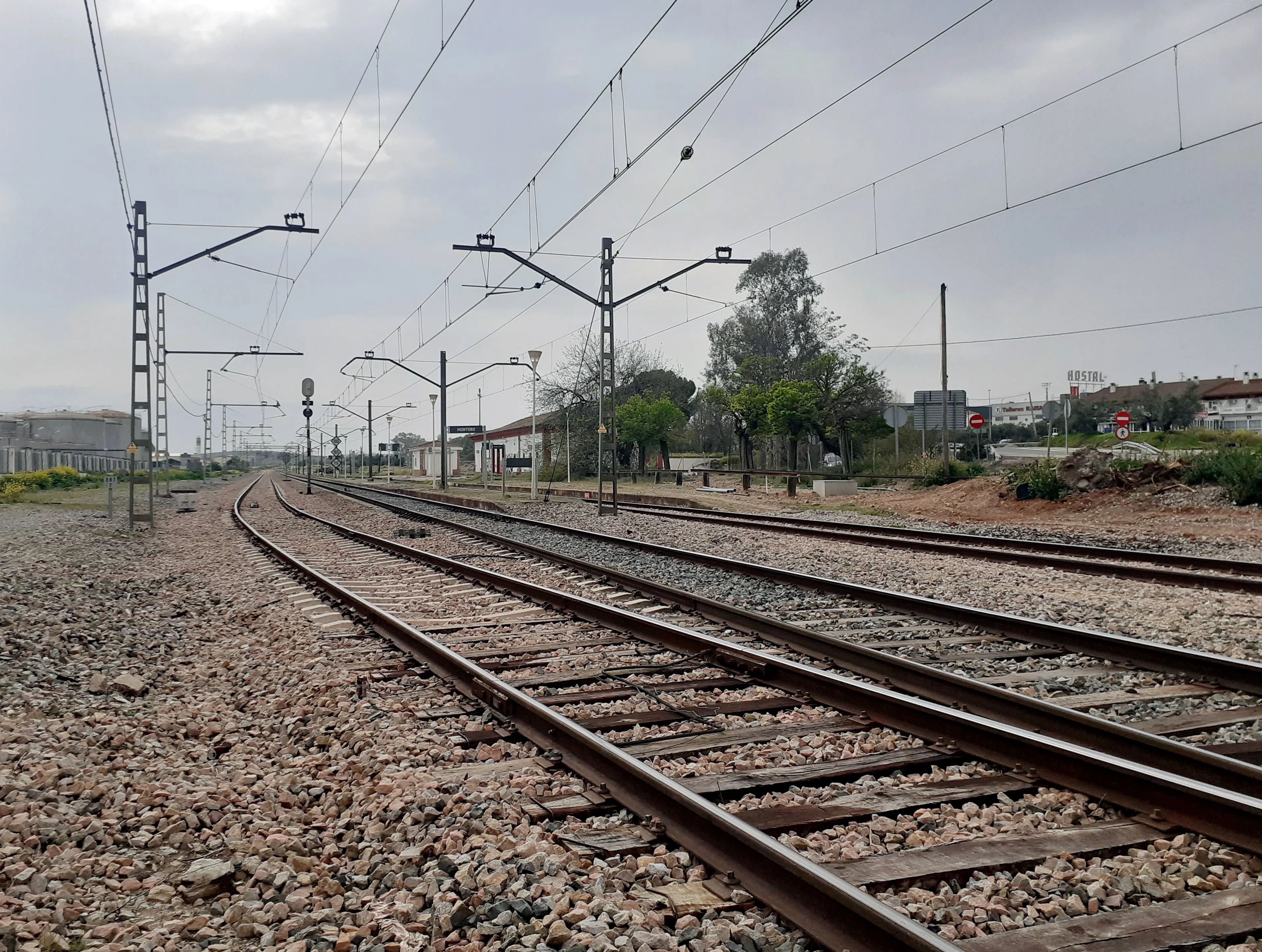 Entorno de la estación de Montoro, por donde se habilitará el nuevo by-pass ferroviario