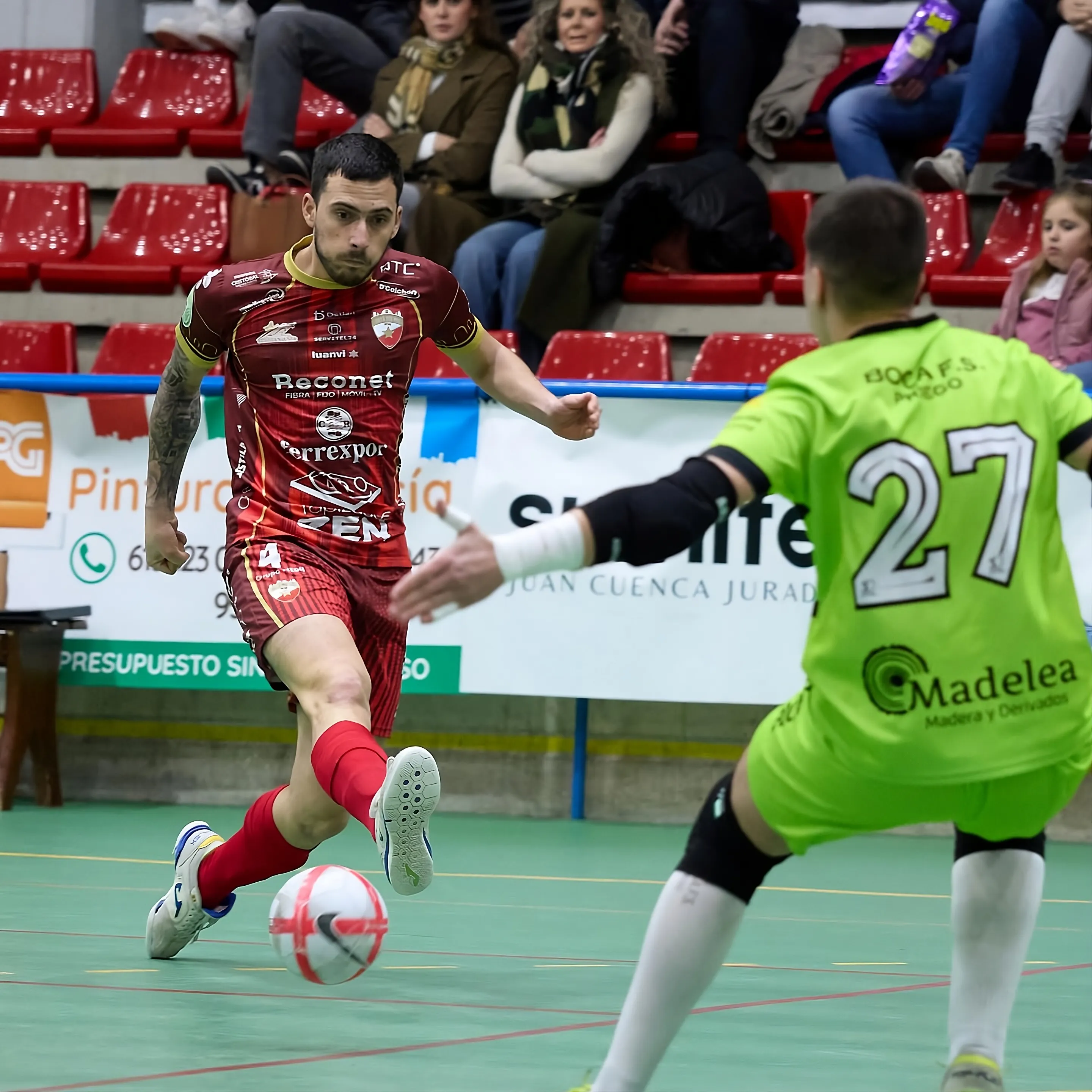 Acción del último partido de liga del Villa del Río Futsal. Foto: Andrés Tena