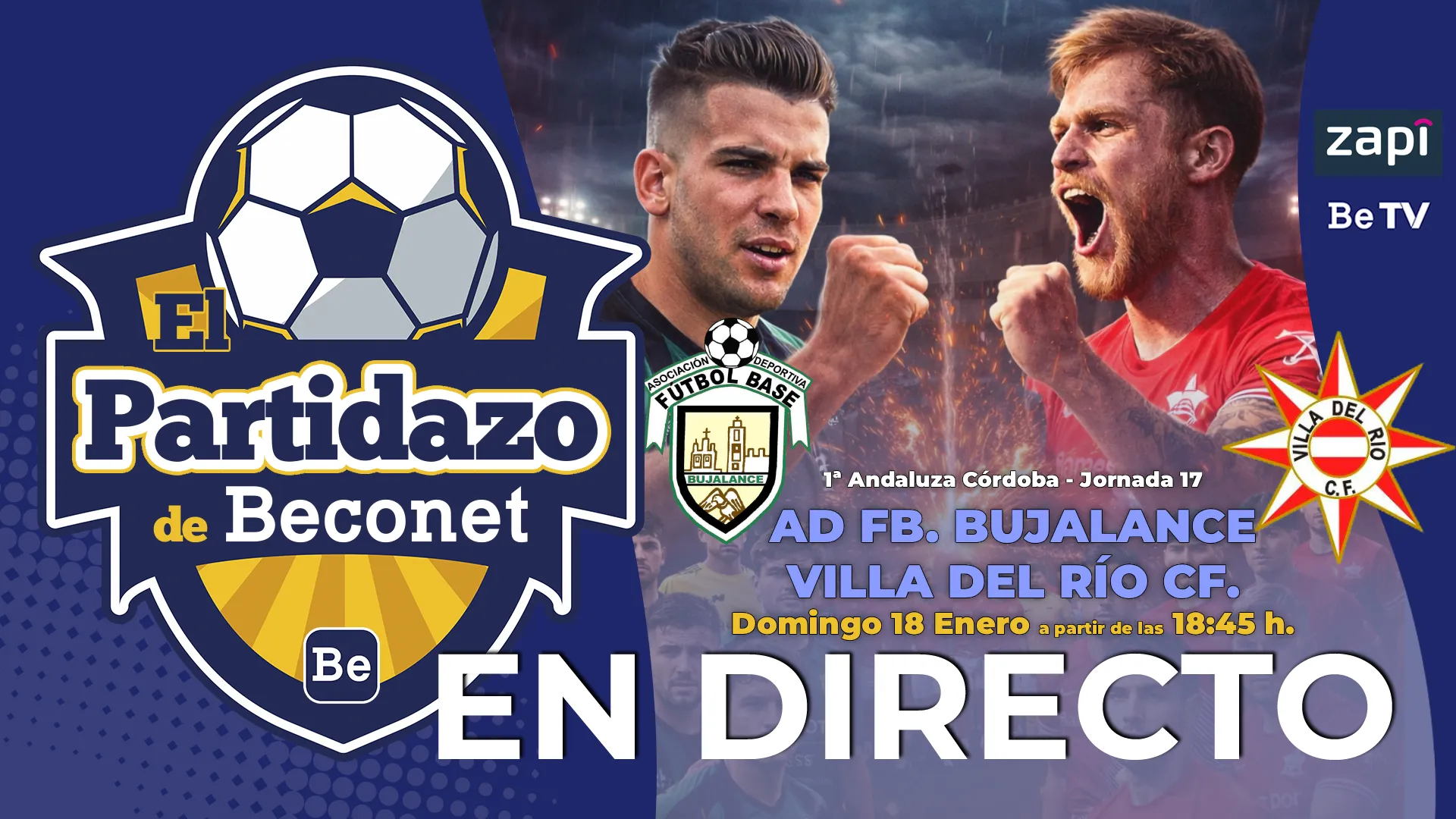 El derbi entre el Bujalance y el Villa del Río será el Partidazo de Beconet de la semana