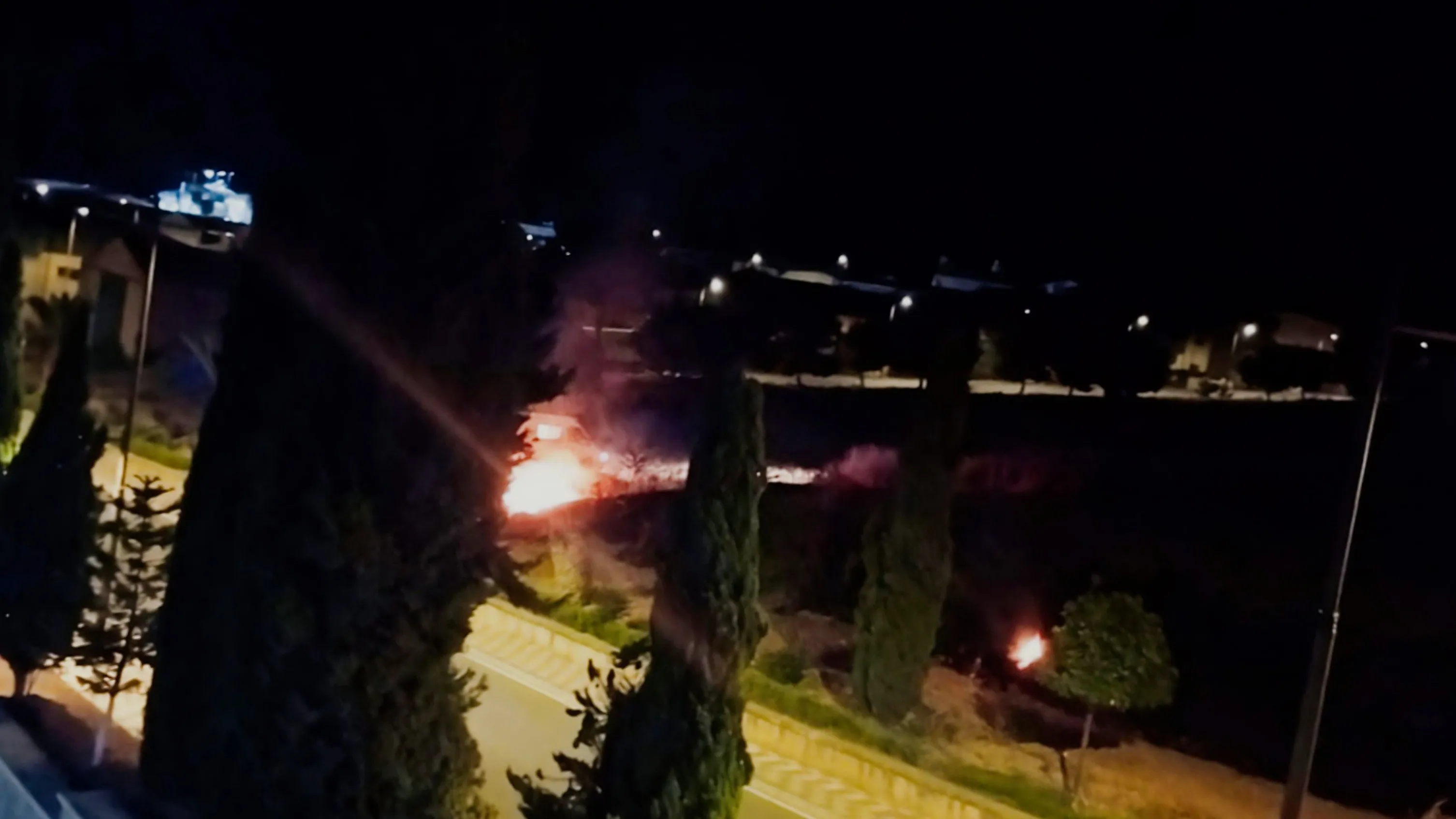 Conato de incendio en Lopera esta pasada madrugada. Foto: Protección Civil de Lopera
