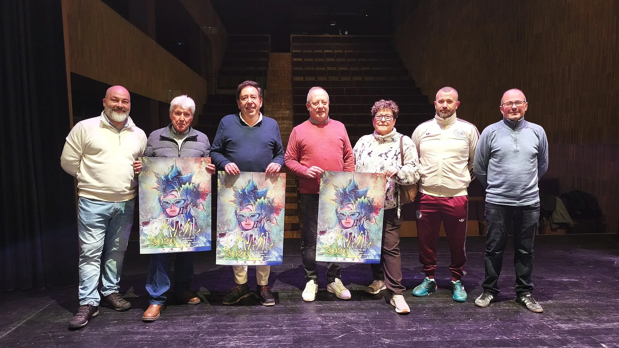 Presentación de cartel de las fiestas de carnaval de Villa del Río 2026. Foto: Ayuntamiento de Villa del Río