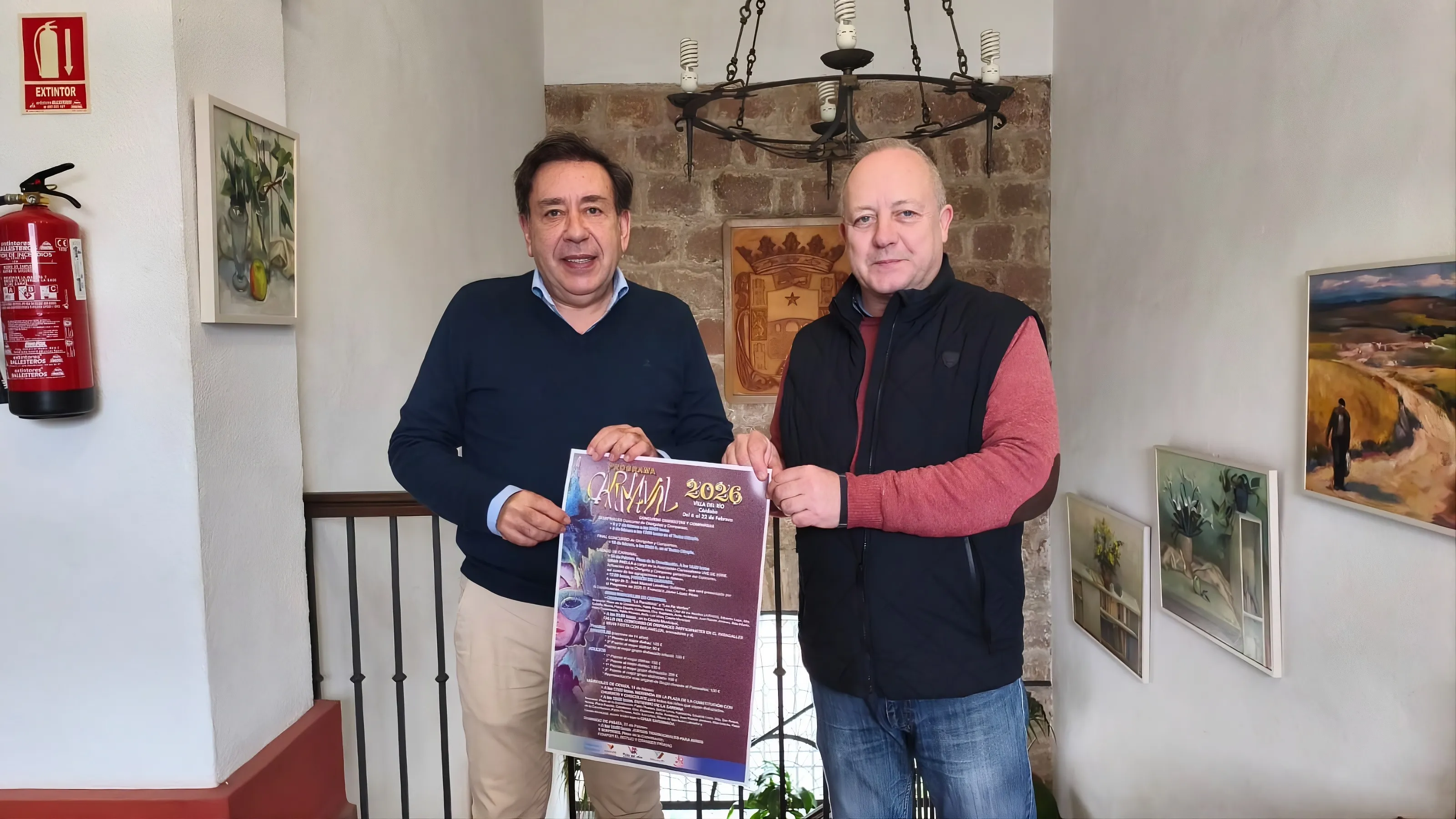 Jesús Morales Molina, junto al concejal de Festejos y Turismo, Pedro Sánchez Collado.