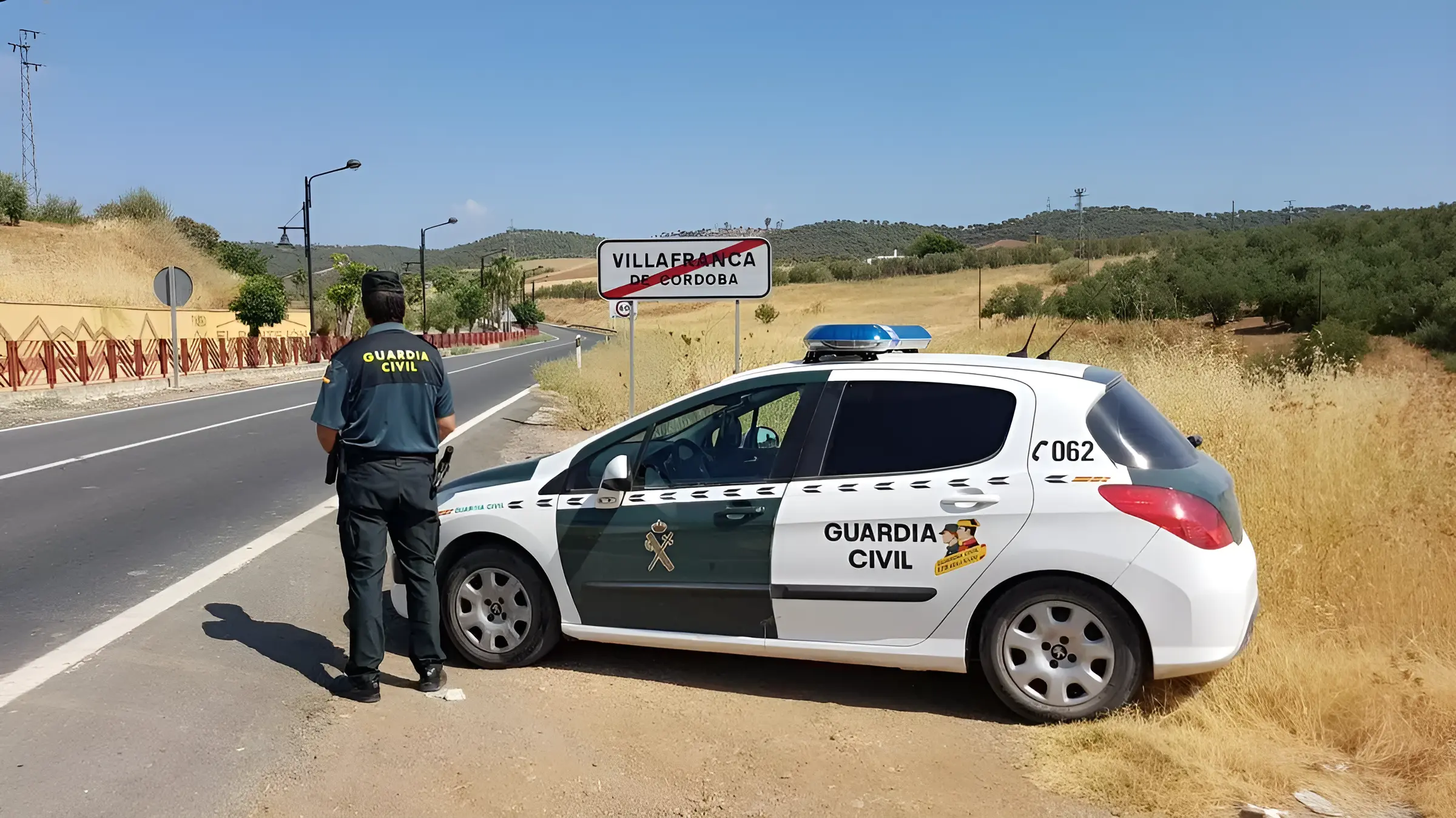 Guardia civil en Villafranca de Córdoba. Foto: Guardia Civil