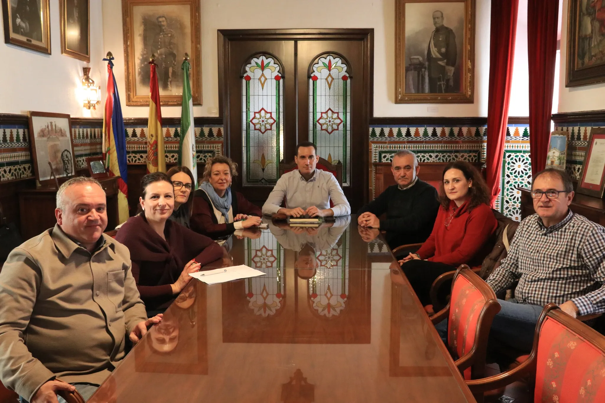 Reunión de la Plataforma de alcaldes y alcaldesas de Jaén en Arjona para abordar la situación del Hospital Alto Guadalquivir. Foto: Plataforma de Alcaldes