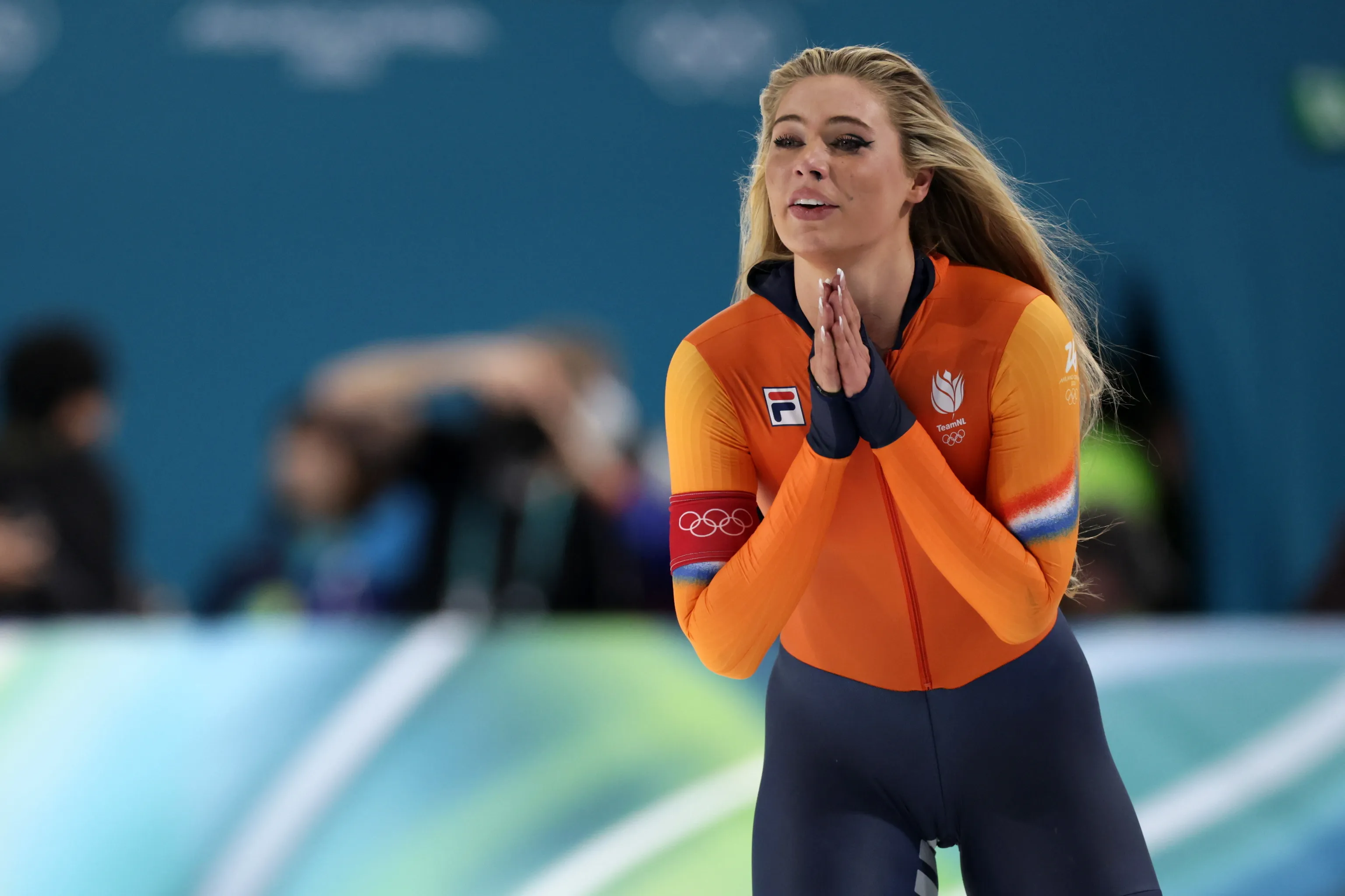 Jutta Leerdam, tras su victoria en la prueba de 1.000 metros de velocidad. Foto: EFE Jutta Leerdam, tras su victoria en la prueba de 1.000 metros de velocidad. Foto: EFE