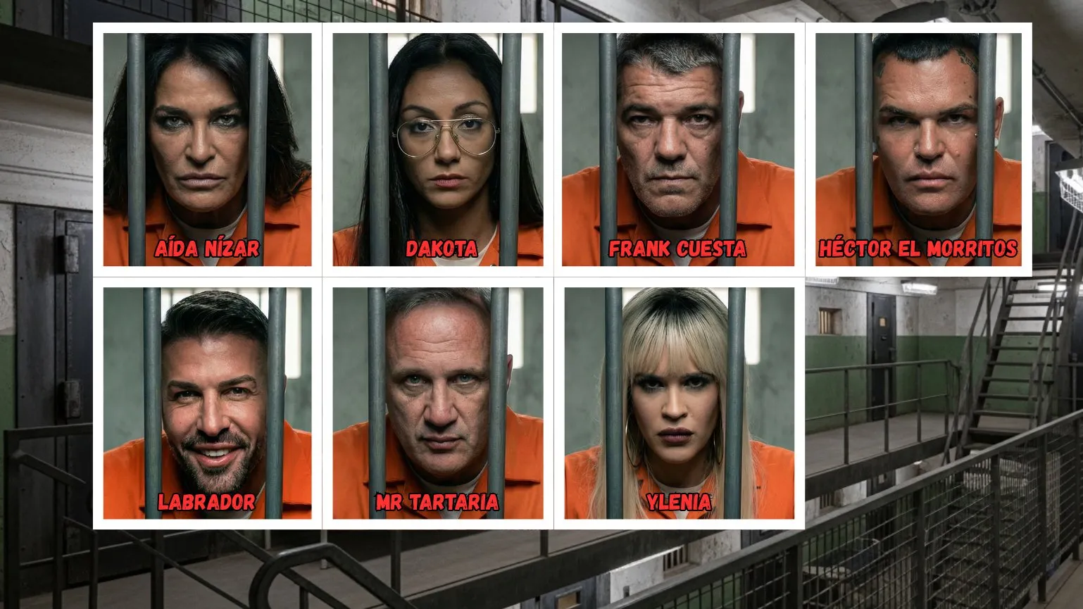 Participantes del programa La Cárcel de los Gemelos. Foto vía X.