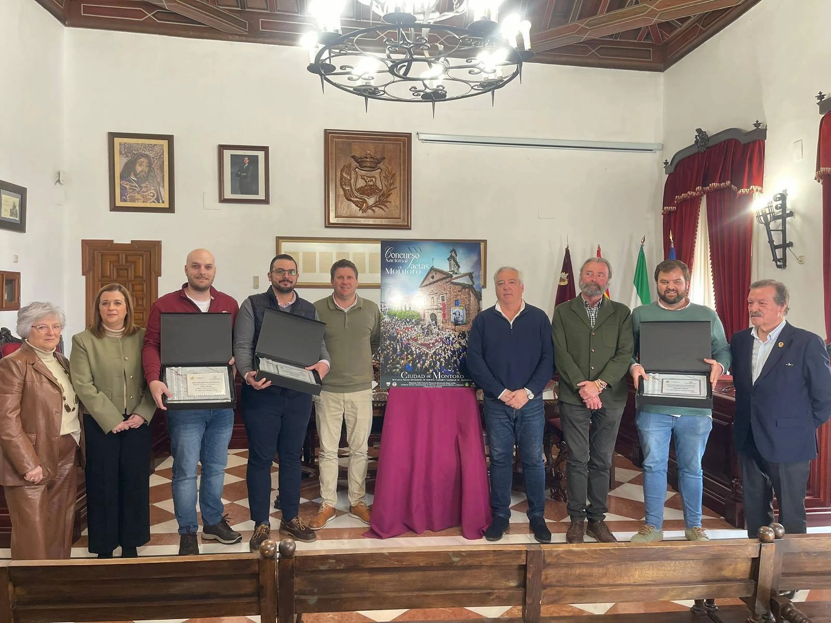 Premiados en el concurso de fotografía de Semana Santa 2025. Foto: Ayto. de Montoro
