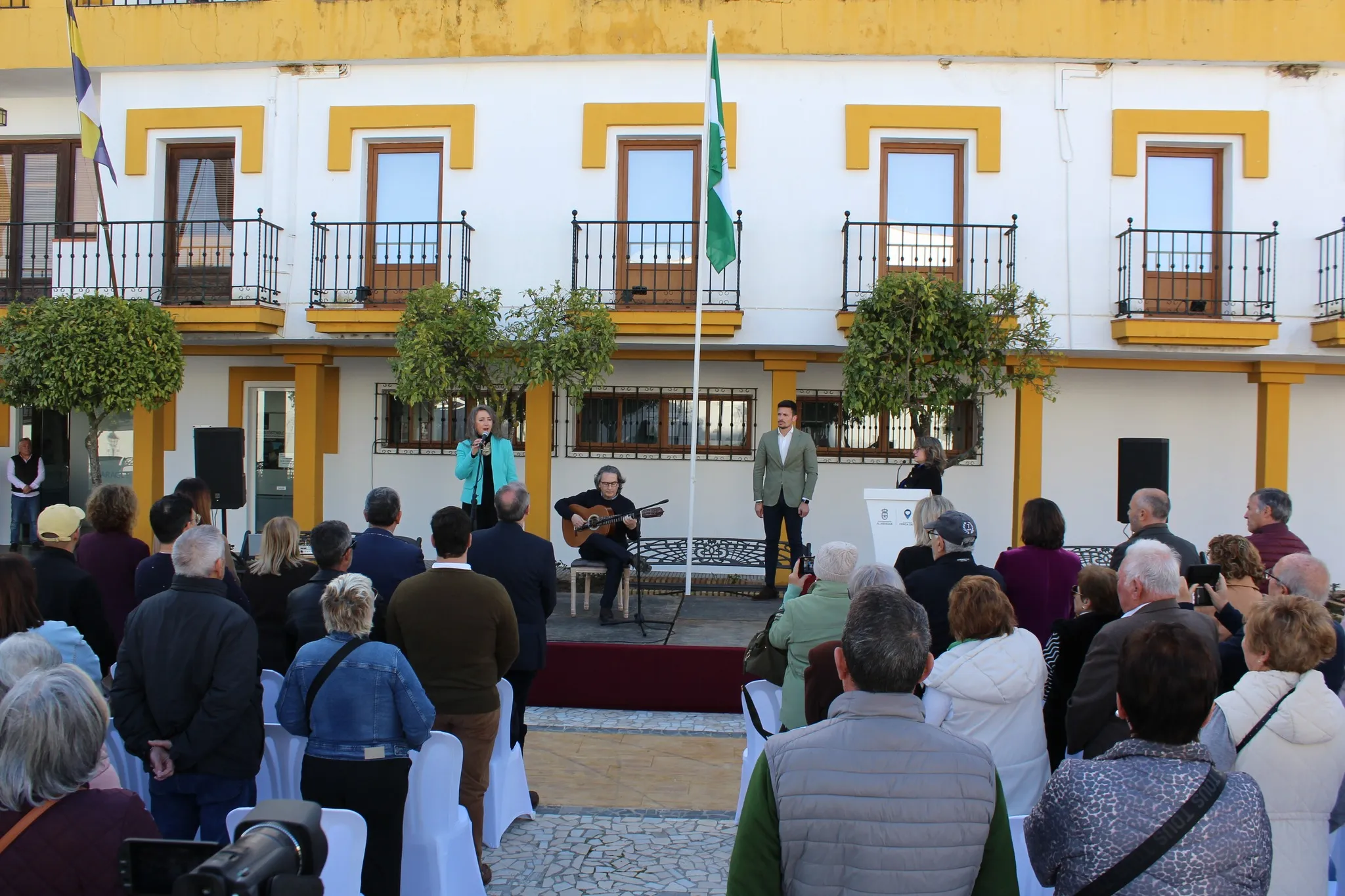 Acto del Día de Andalucía en Aljaraque (Huelva), donde el municipio de Adamuz tendrá una calle. Foto: Ayto. de Aljaraque