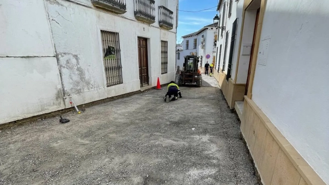 Estado de las obras en la calle Mariana Pineda