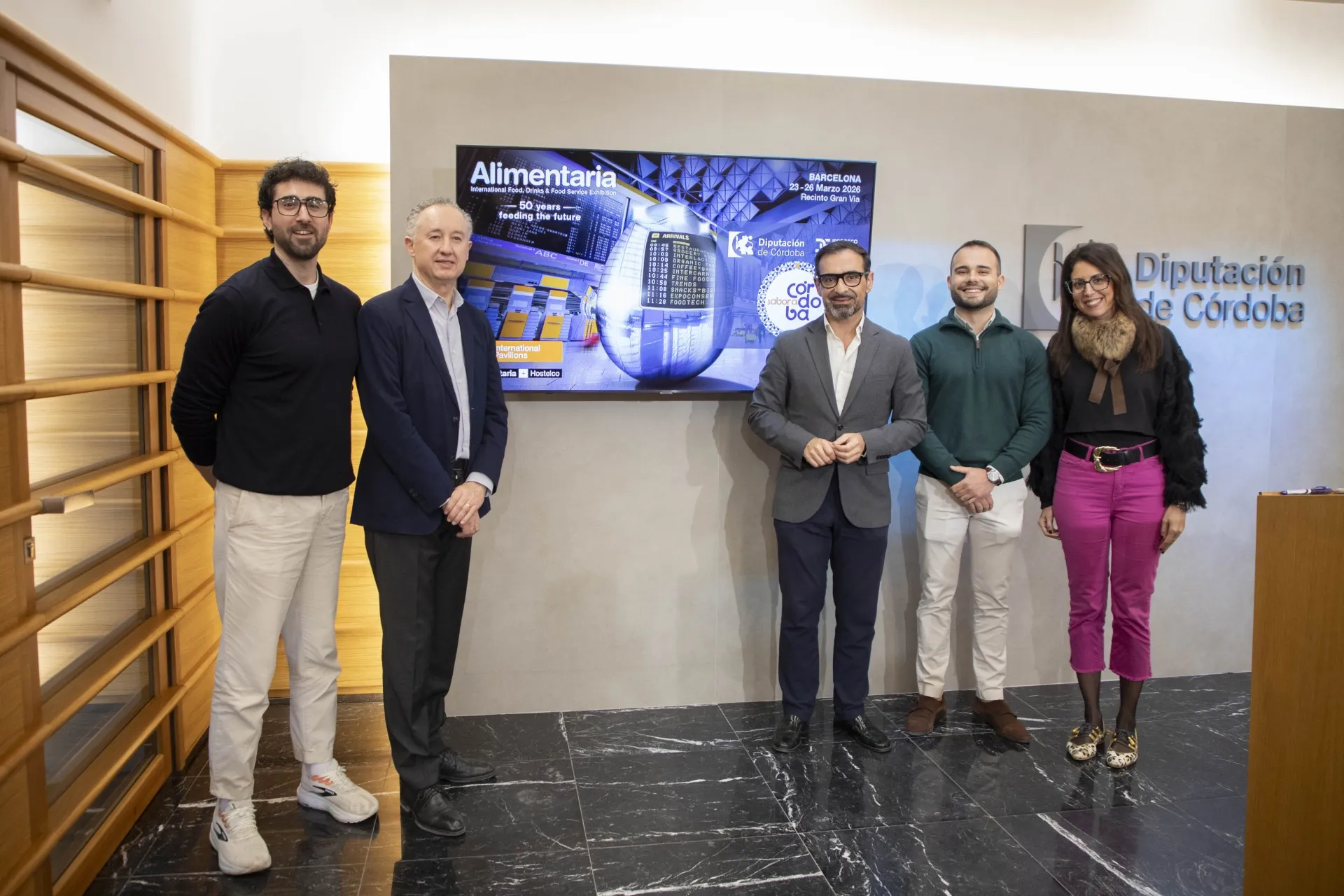 Presentación oficial de la participación de la provincia en Alimentaria 2026 bajo la marca ‘Sabor a Córdoba’, con presencia institucional y representantes del sector agroalimentario cordobés.