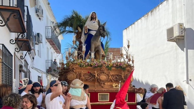 Nuestro Señor de los Reyes en su entrada triunfal en Jerusalén de Cañete de las Torres. Foto: Francisco Montes