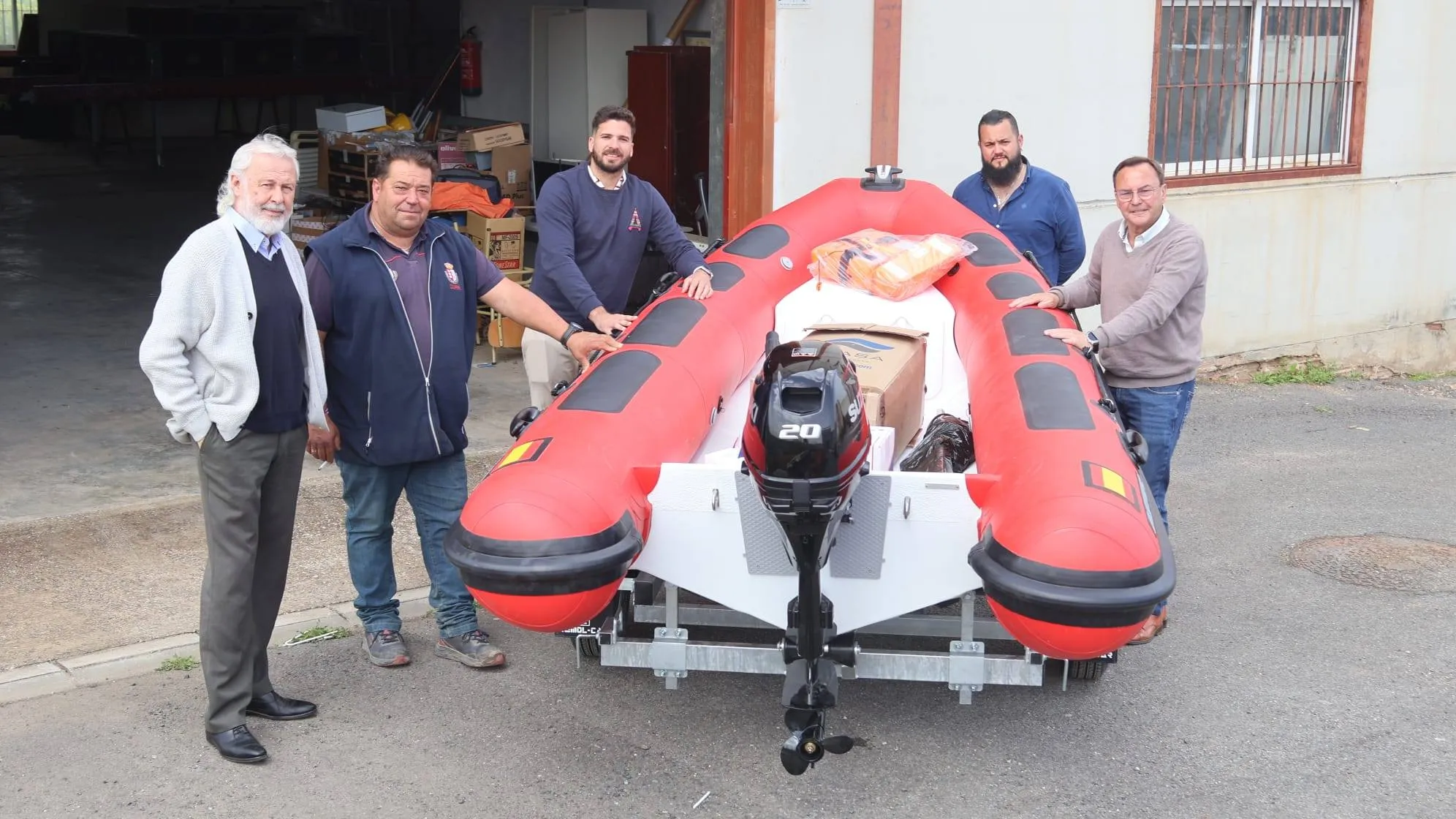 Nueva embarcación zodiac adquirida por Villafranca de Córdoba para reforzar las actuaciones de Protección Civil ante posibles inundaciones.