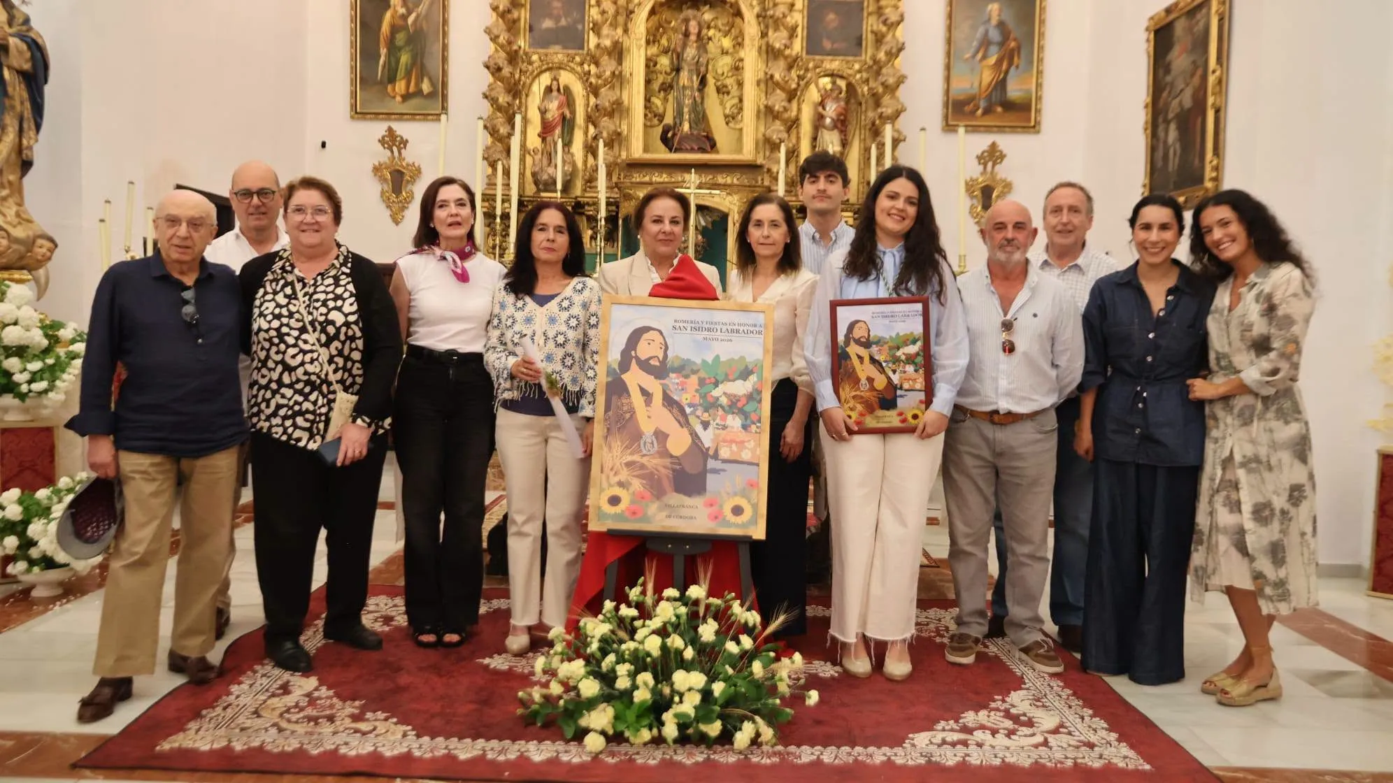 Presentación del cartel de la Romería de San Isidro Labrador de Villafranca, obra de Andrea Pastor, que anuncia la celebración del próximo 15 de mayo.