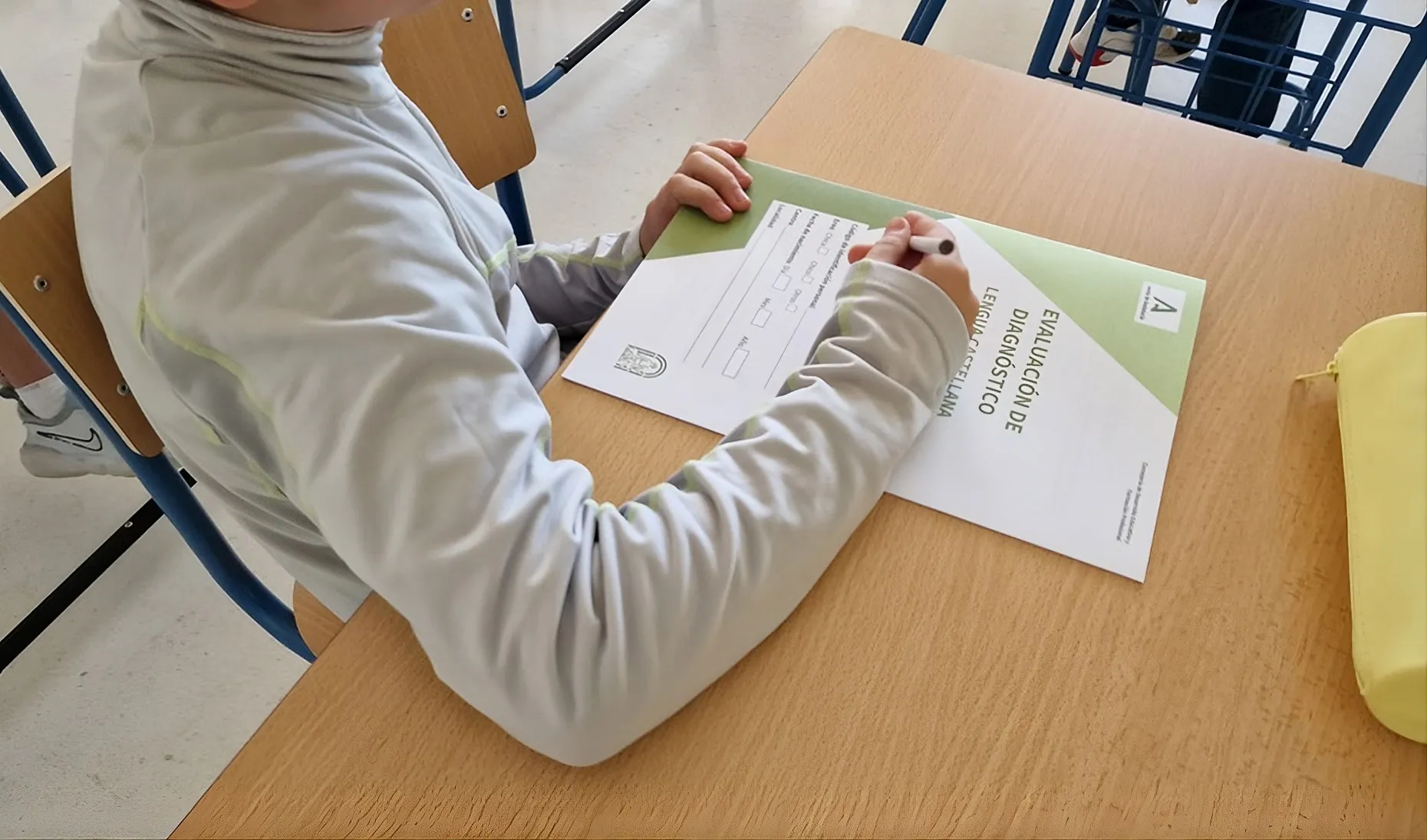 Un alumno realiza su evaluación de diagnóstico en Lengua Castellana. Foto: Junta de Andalucía