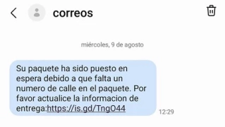 Estafa por SMS haciéndose pasar por Correos Estafa por SMS haciéndose pasar por Correos
