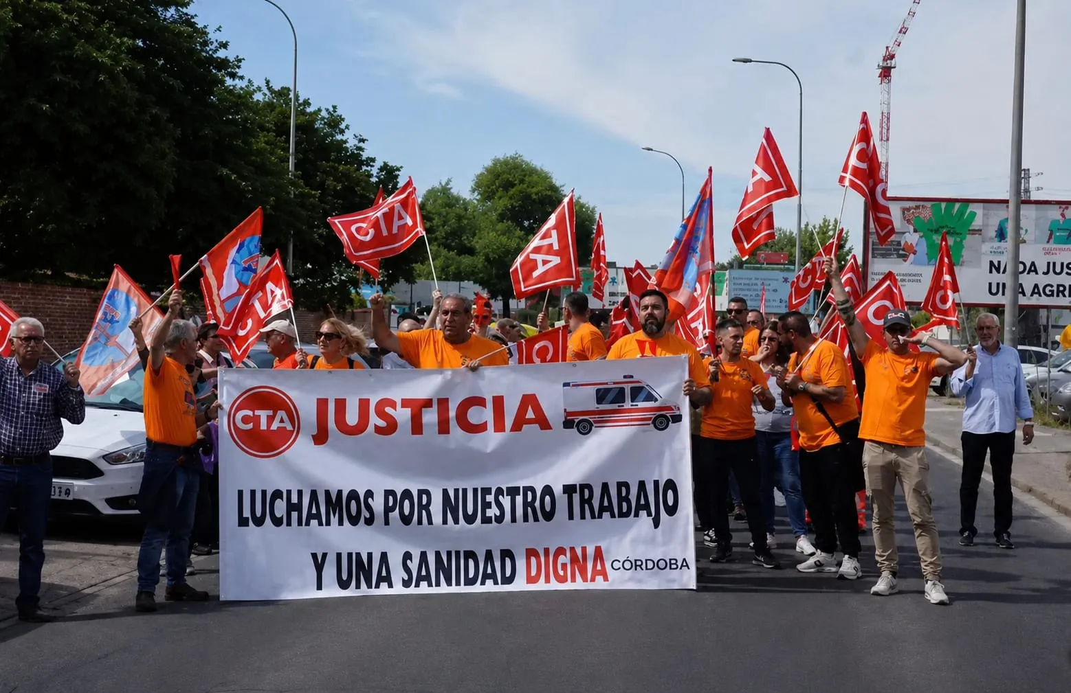 Manifestantes de la Coordinadora de Trabajadores de Andalucía.