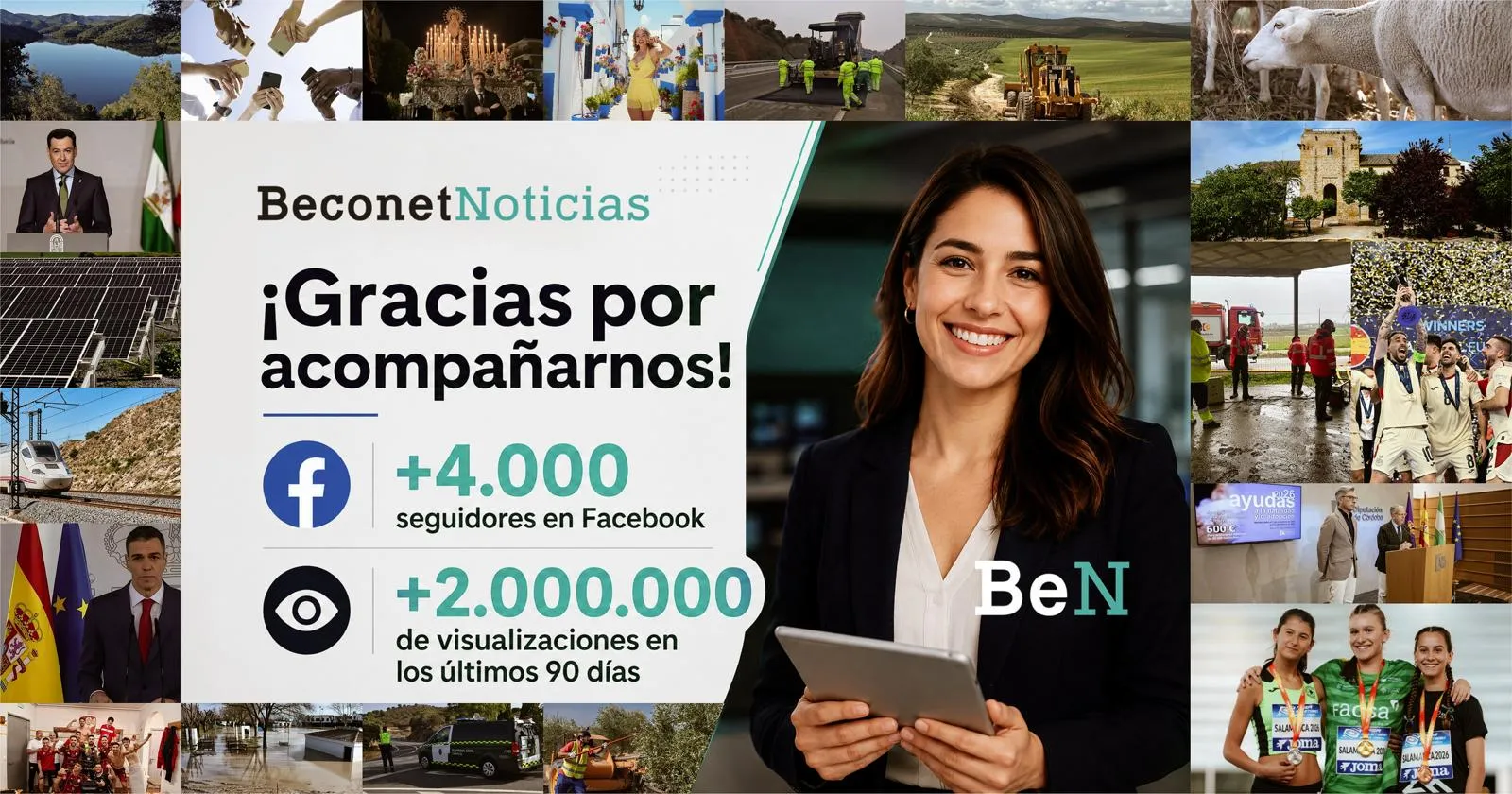 Beconet Noticias se consolida alcanzando los 4.000 seguidores en Facebook con más de 2 millones de visualizaciones el último trimestre