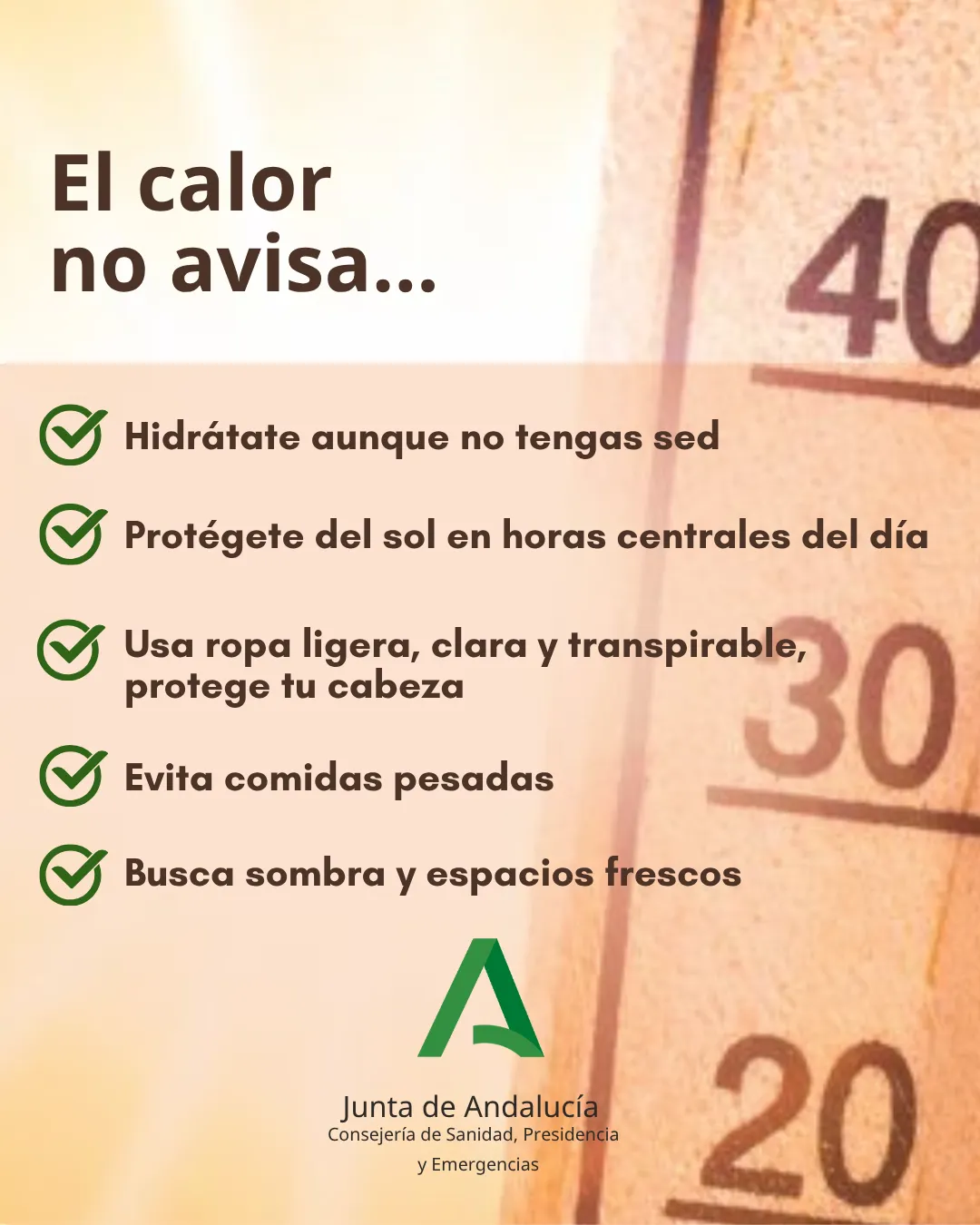 El calor no avisa