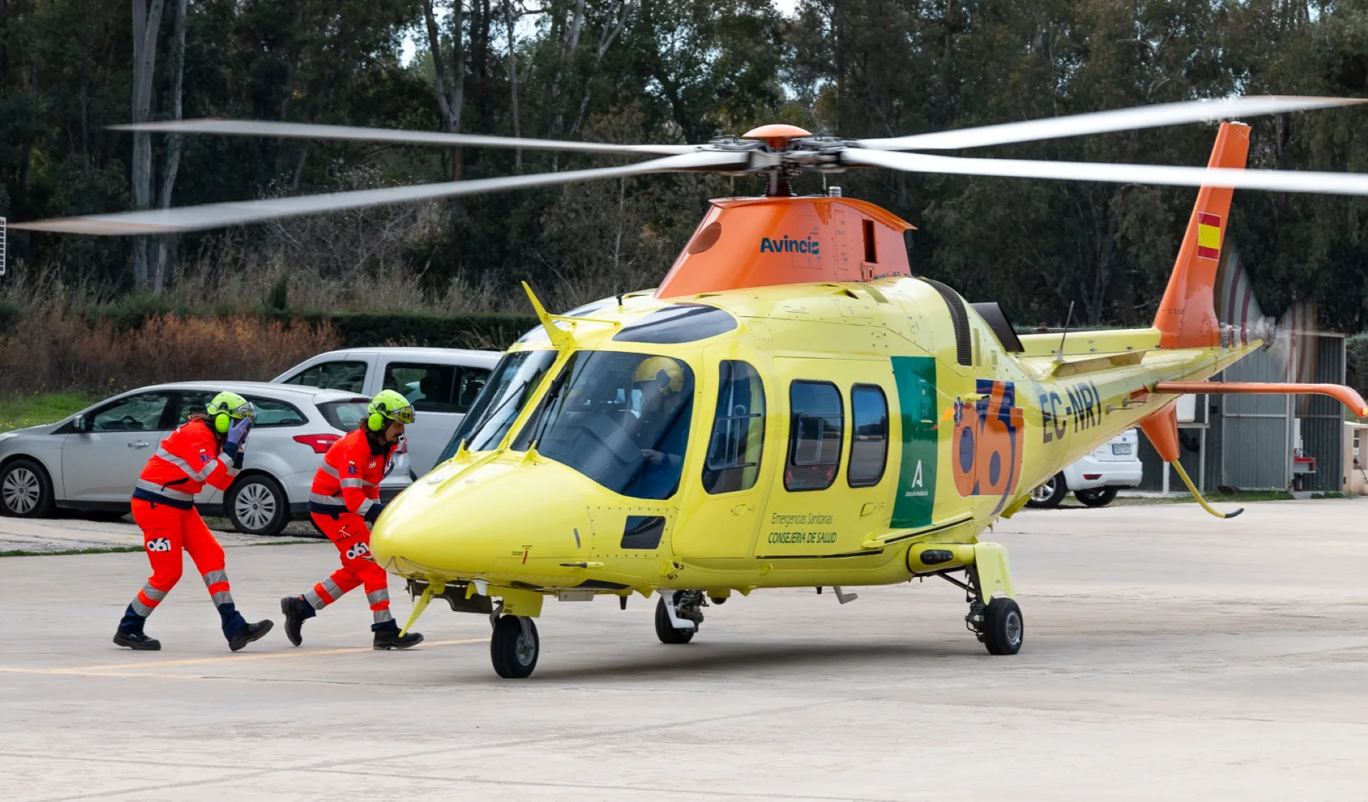 Helicóptero sanitario de 061. Foto: Junta de Andalucía