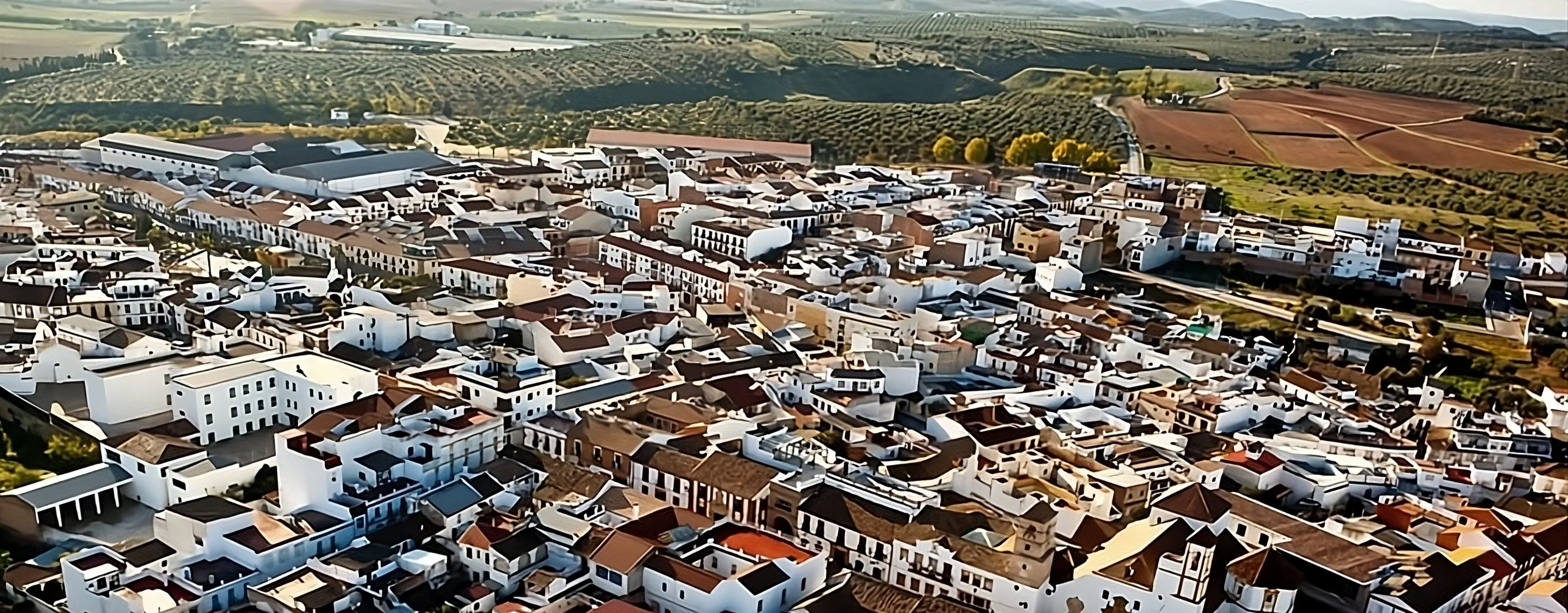 Panorámica aérea de Villafranca de Córdoba. Foto: Ayuntamiento de Villafranca de Córdoba