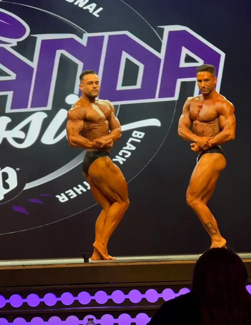 Juan María (izquierda) durante la competición.