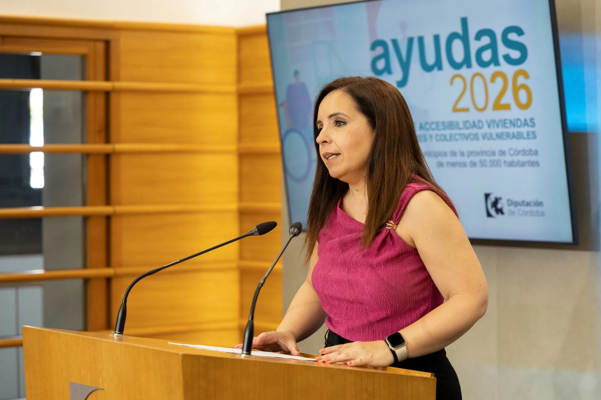 Irene Aguilera, Delegada de Derechos Sociales de la institución provincial. Foto: Diputación