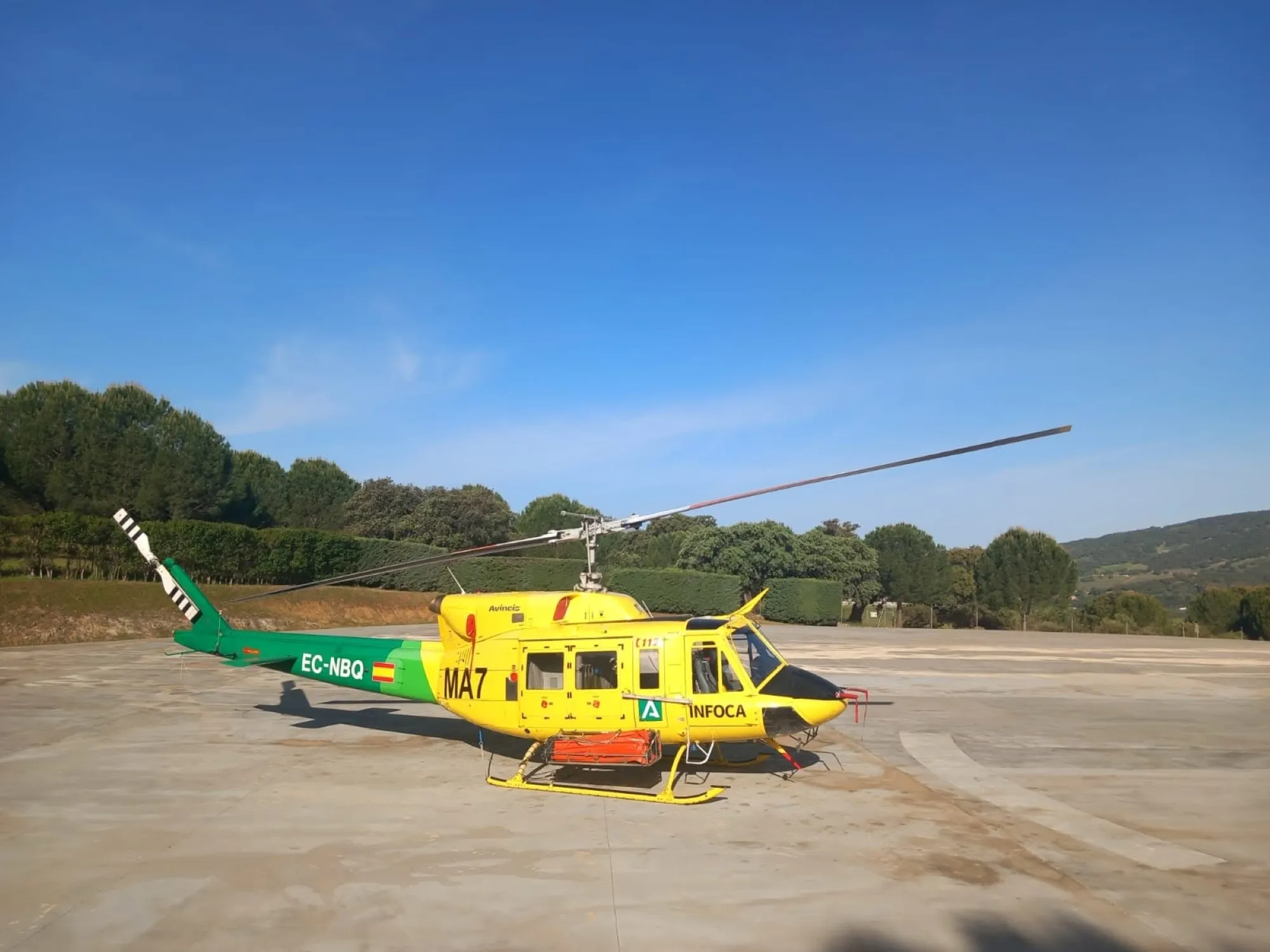 Helicóptero del INFOCA (Foto de archivo)