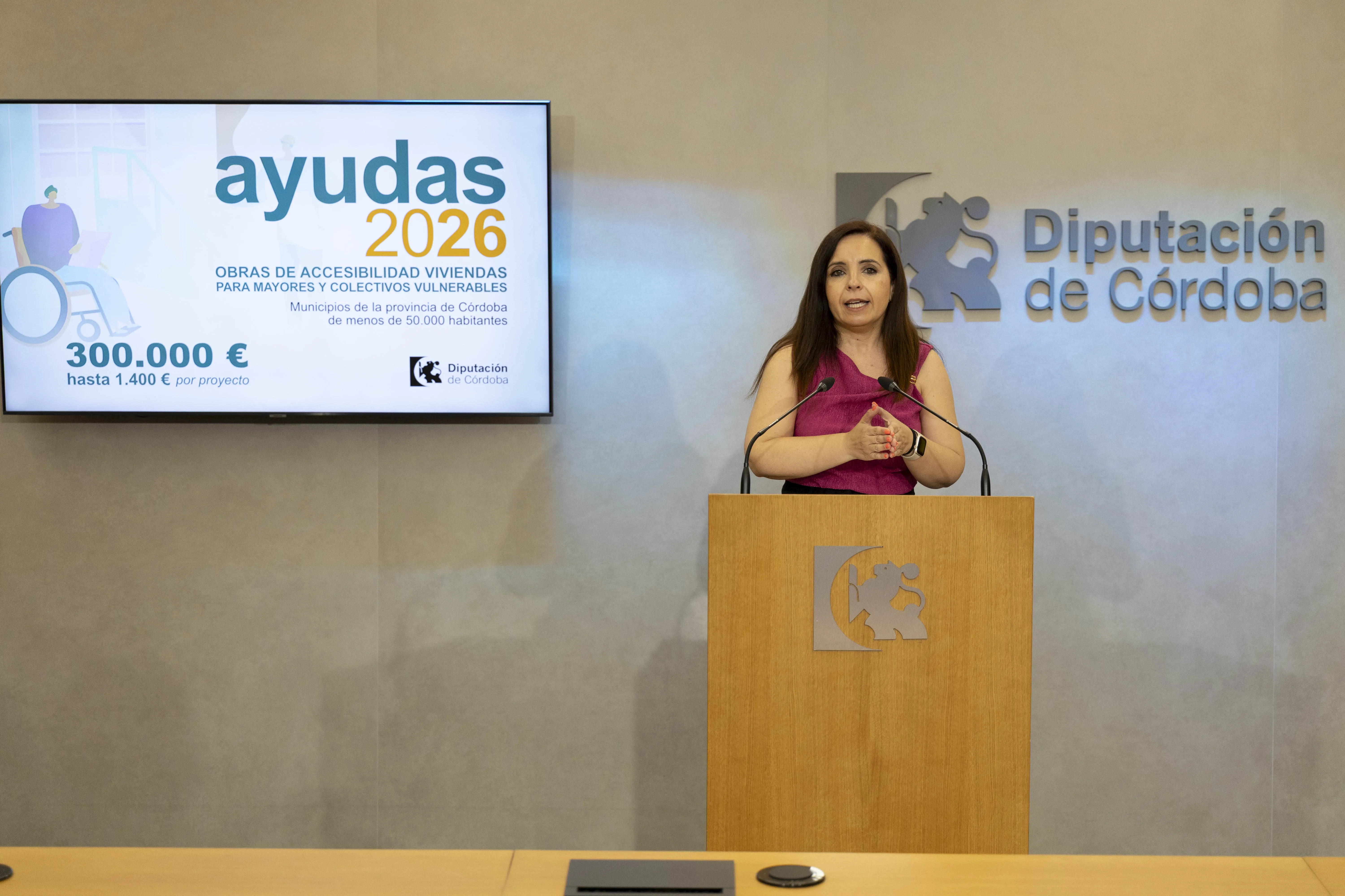 Irene Aguilera, Delegada de Derechos Sociales de la institución provincial. Foto: Diputación de Córdoba.