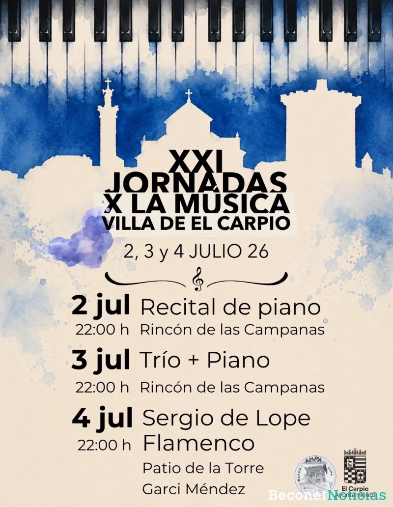 XXI Jornadas X la Música Villa de El Carpio 2026.