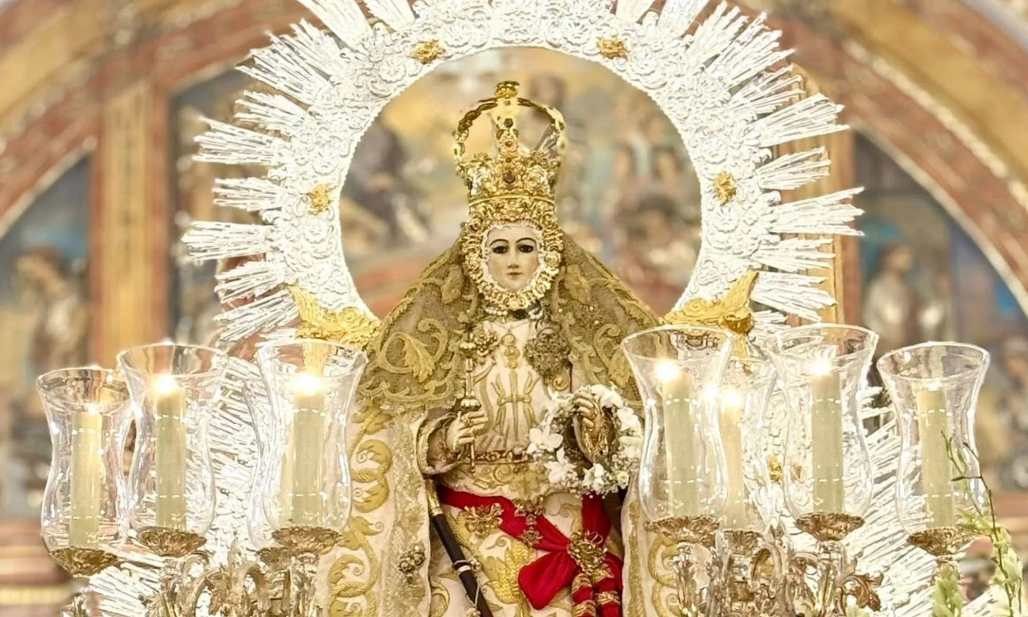 Imagen de la Virgen de la Cabeza Coronada en las fiestas de 2025. Foto: Cofradía Virgen Del Campo Coronada