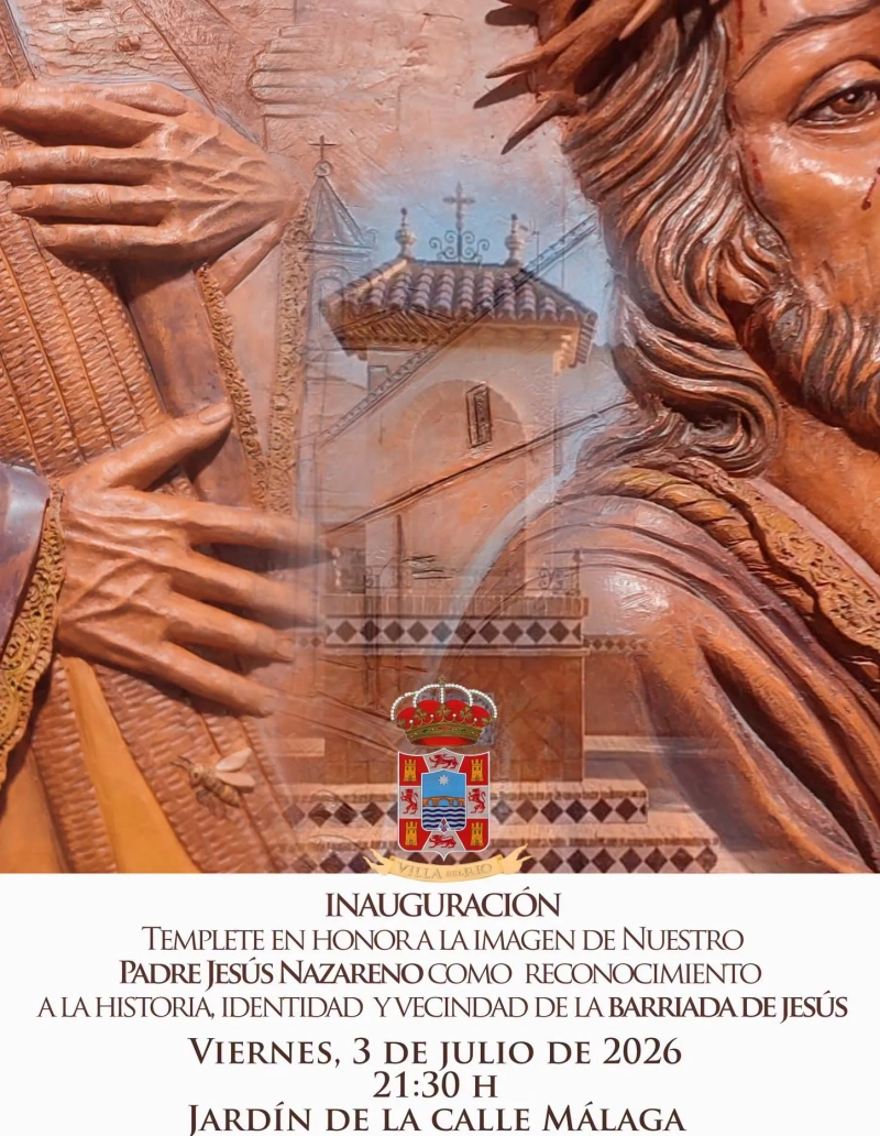 Cartel oficial del acto de inauguración del templete. Foto: Ayuntamiento de Villa del Río