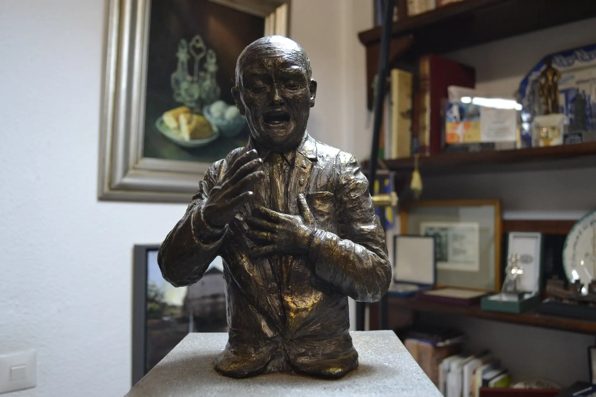 Boceto de la escultura en bronce que inmortalizará al cantaor Joaquín Garrido. Foto: Ayto de Villa del Río