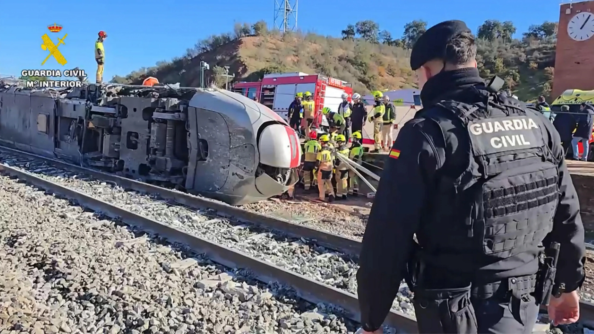 El día de después del accidente de tren de Adamuz. Foto: Guardia Civil El día de después del accidente de tren de Adamuz. Foto: Guardia Civil