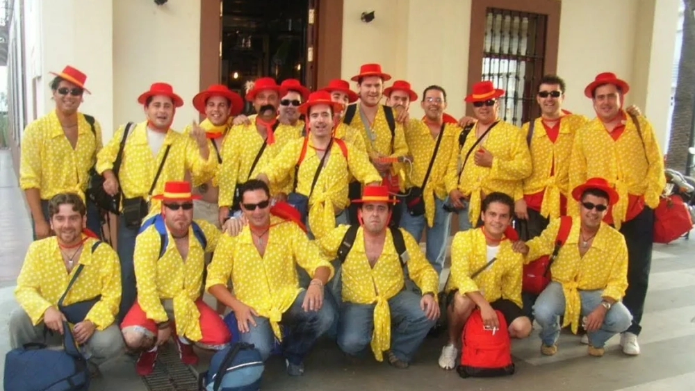 La peña, durante su viaje al Mundial de Alemania en 2006. La peña, durante su viaje al Mundial de Alemania en 2006.