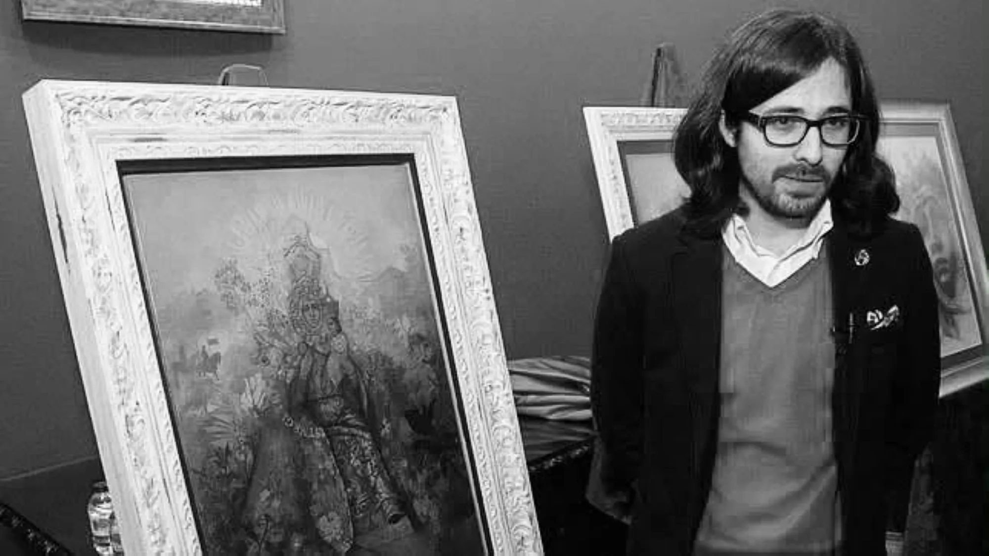 Jesús Zurita en el año 2014 presentando el cartel a la Virgen de la Cabeza.