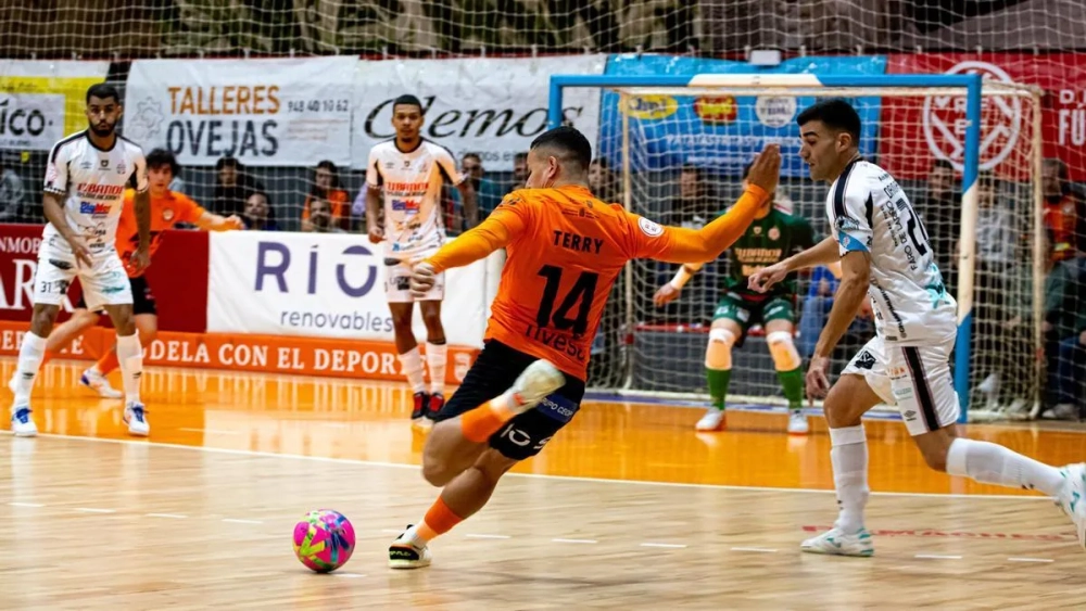 Ribera Navarra FS durante un partido. Foto: Diario Navarra Ribera Navarra FS durante un partido. Foto: Diario Navarra