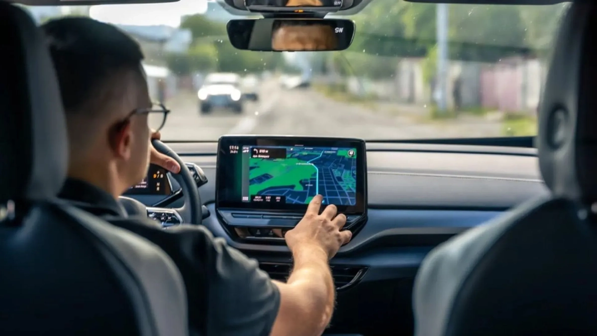 Manipular el GPS durante la conducción o en un semáforo, también está prohibido. Foto: Freepik Manipular el GPS durante la conducción o en un semáforo, también está prohibido. Foto: Freepik
