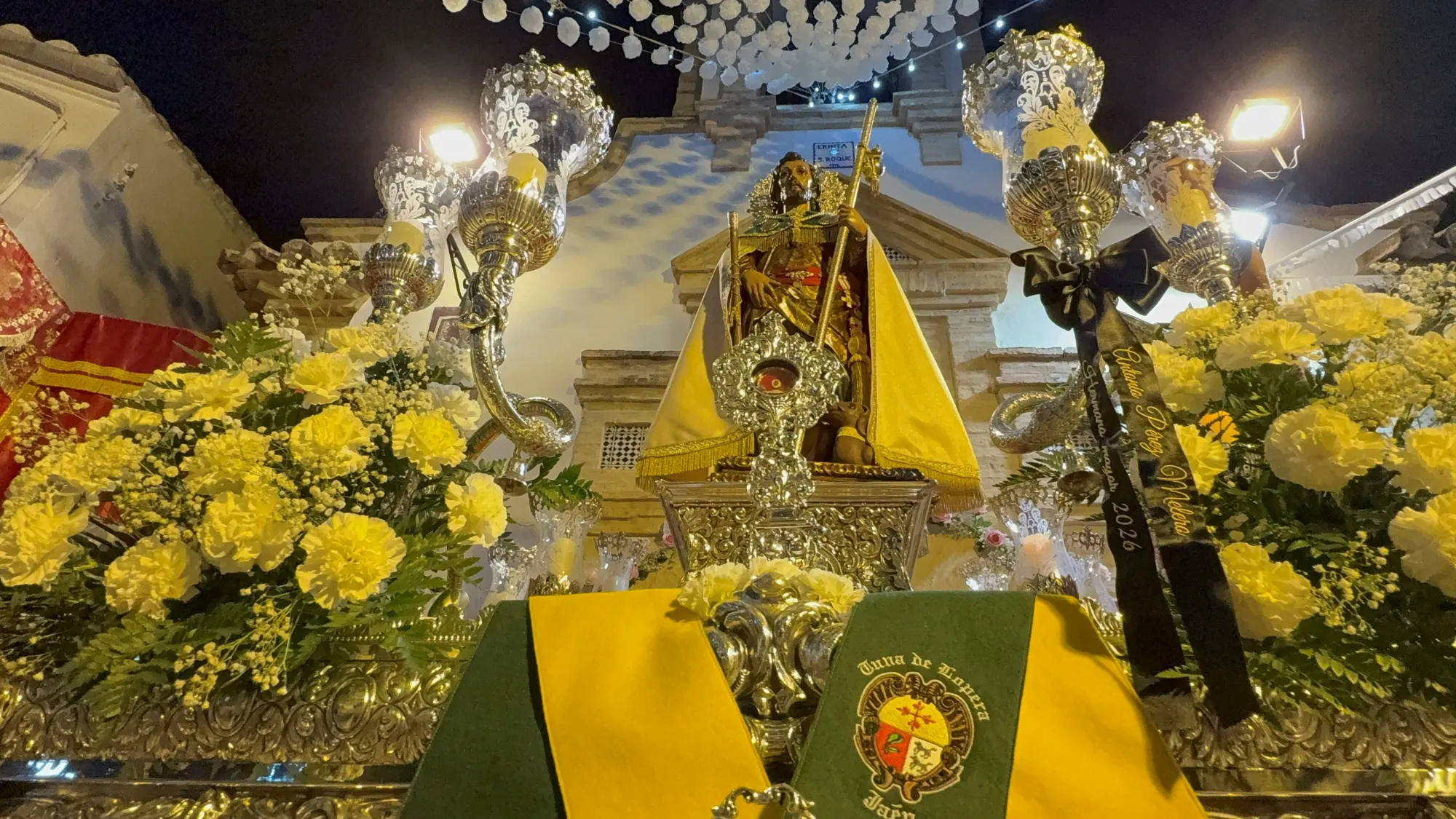 San Roque a las puertas de su ermita, Patrón de Lopera