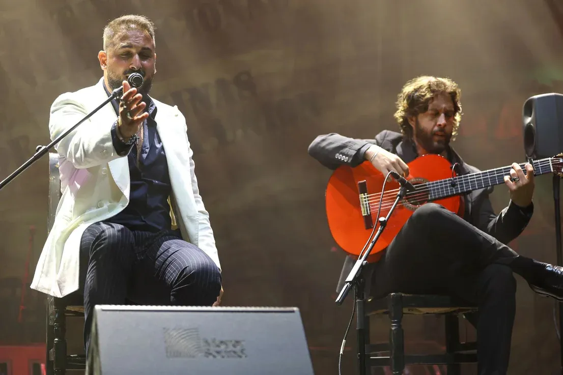 Actuación de Rafa del Calli en el 65º Festival Internacional del Cante de las Minas. Foto: La Verdad