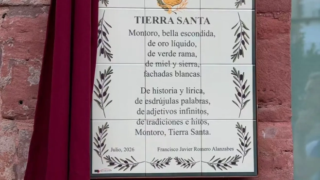 Poema ‘Tierra Santa’. Foto: Ayto de Montoro