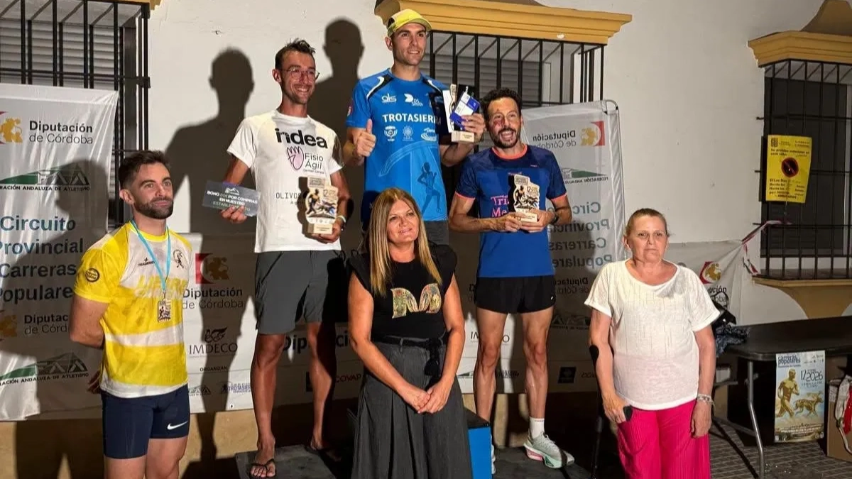 Ganadores de la prueba masculina absoluta. Foto: Ayto de El Carpio Ganadores de la prueba masculina absoluta. Foto: Ayto de El Carpio