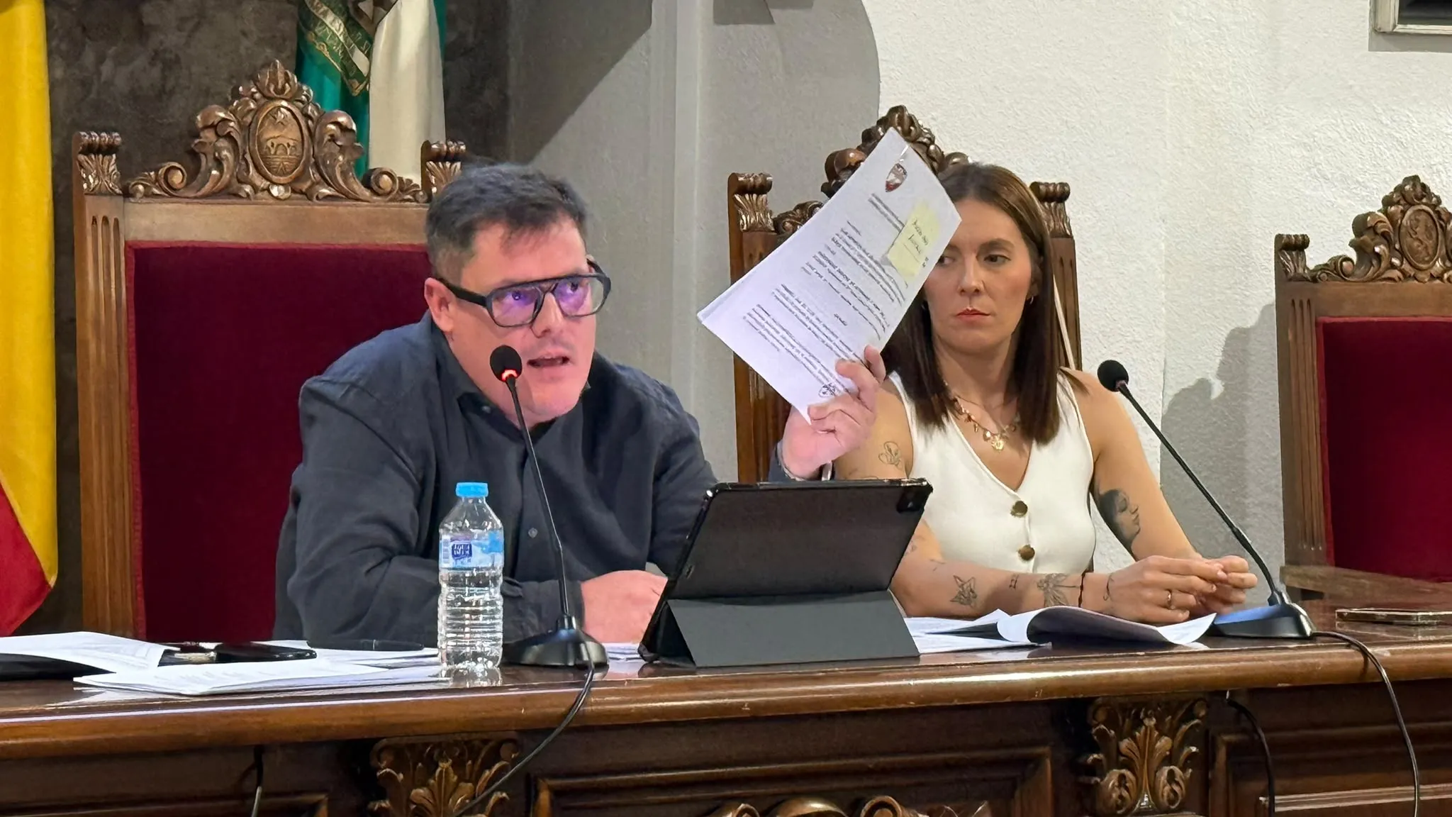 Quiterio Torralba durante la Asamblea.