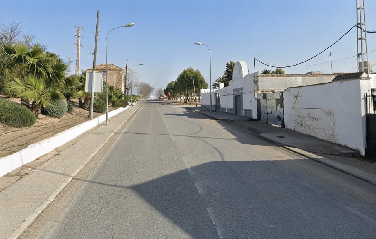 Carretera afectada por las obras. Foto: Google