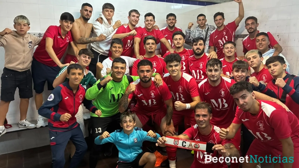El CD Avejoe celebra los tres puntos. 
