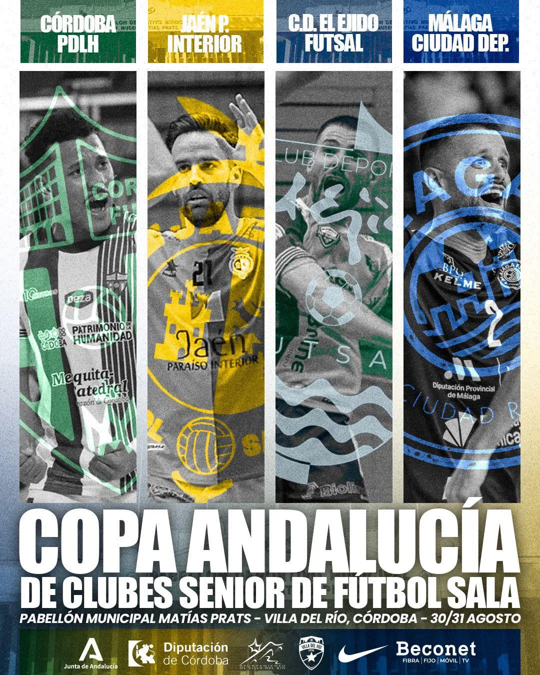 Cartel de la Copa de Andalucía 2025 en Villa del Río