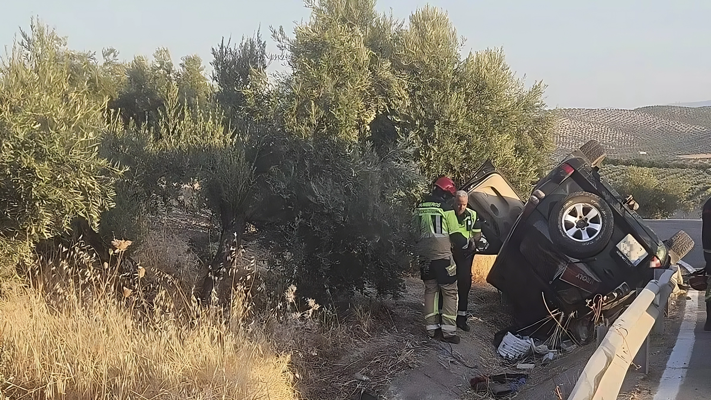 Accidente en la A-3125 entre Cañete de las Torres y Valenzuela. Foto: Bikefire