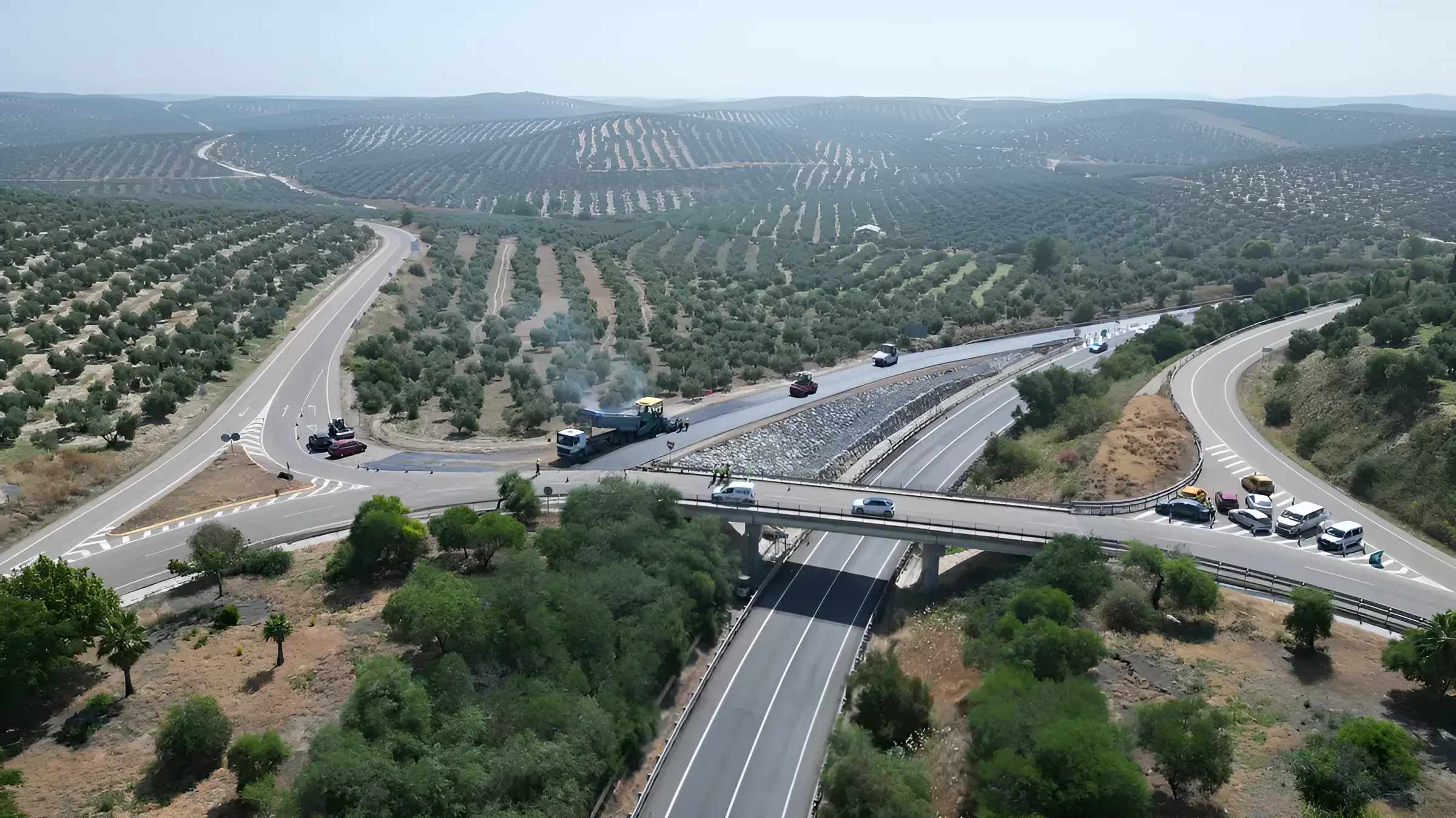 Obras del Ramal de la A309 con A306 en Bujalance. Foto: José Escamilla