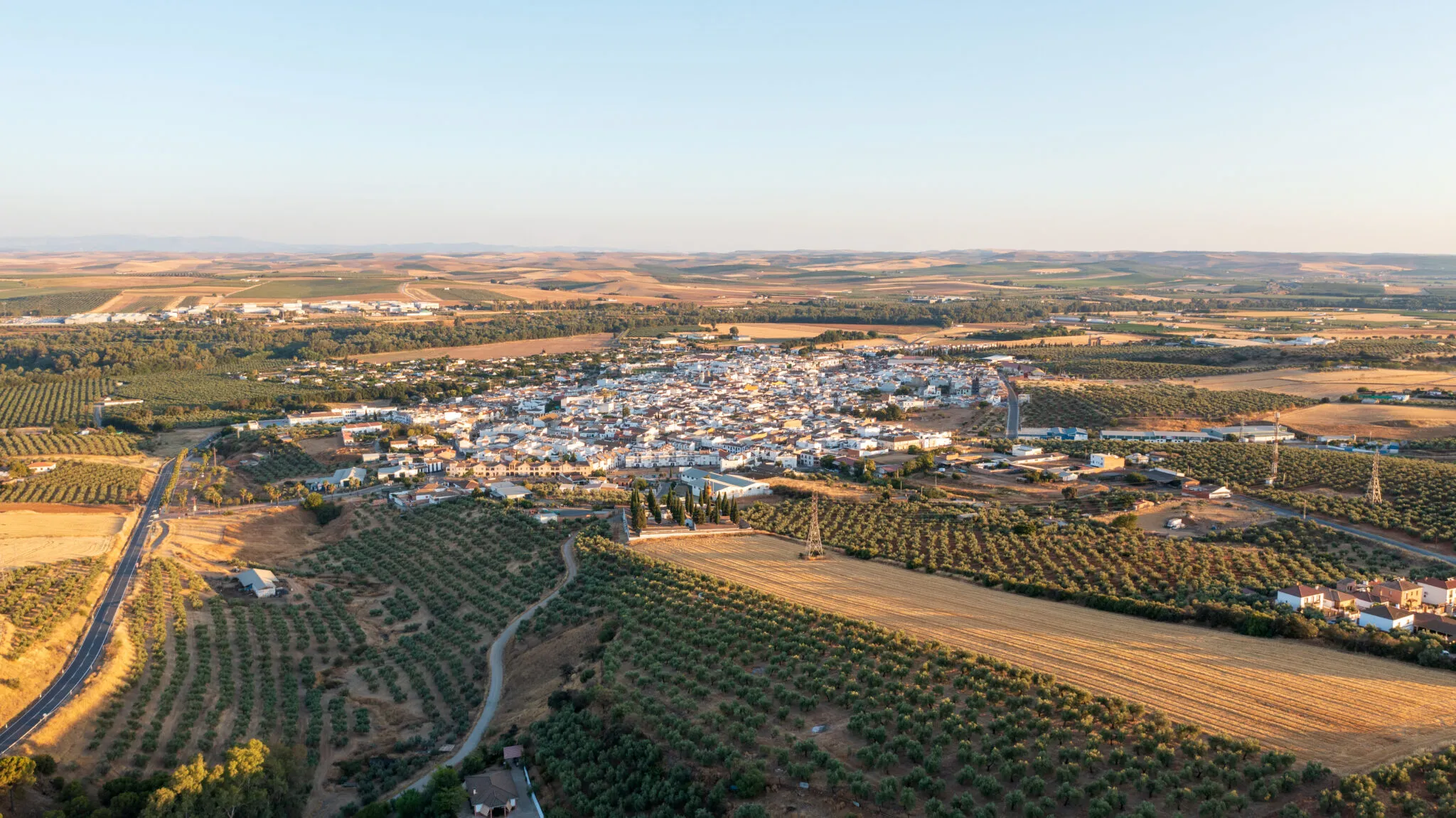 Vista aérea de Villafranca de Córdoba. Foto: Adeitur
