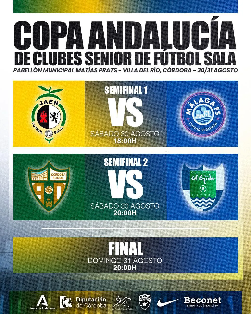 Cuadro de honor con las semifinales del torneo.